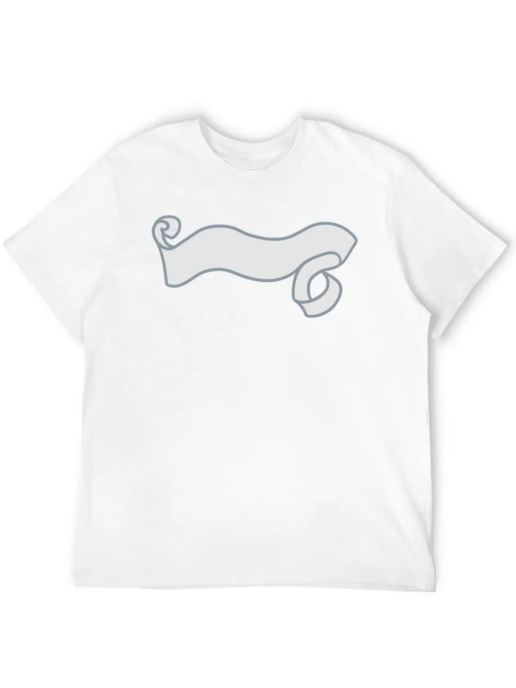 Paper Decorated Swirl Banner Design Logo Text Writ Unisex Casual T-Shirt – Clean Design For Daily Comfort
