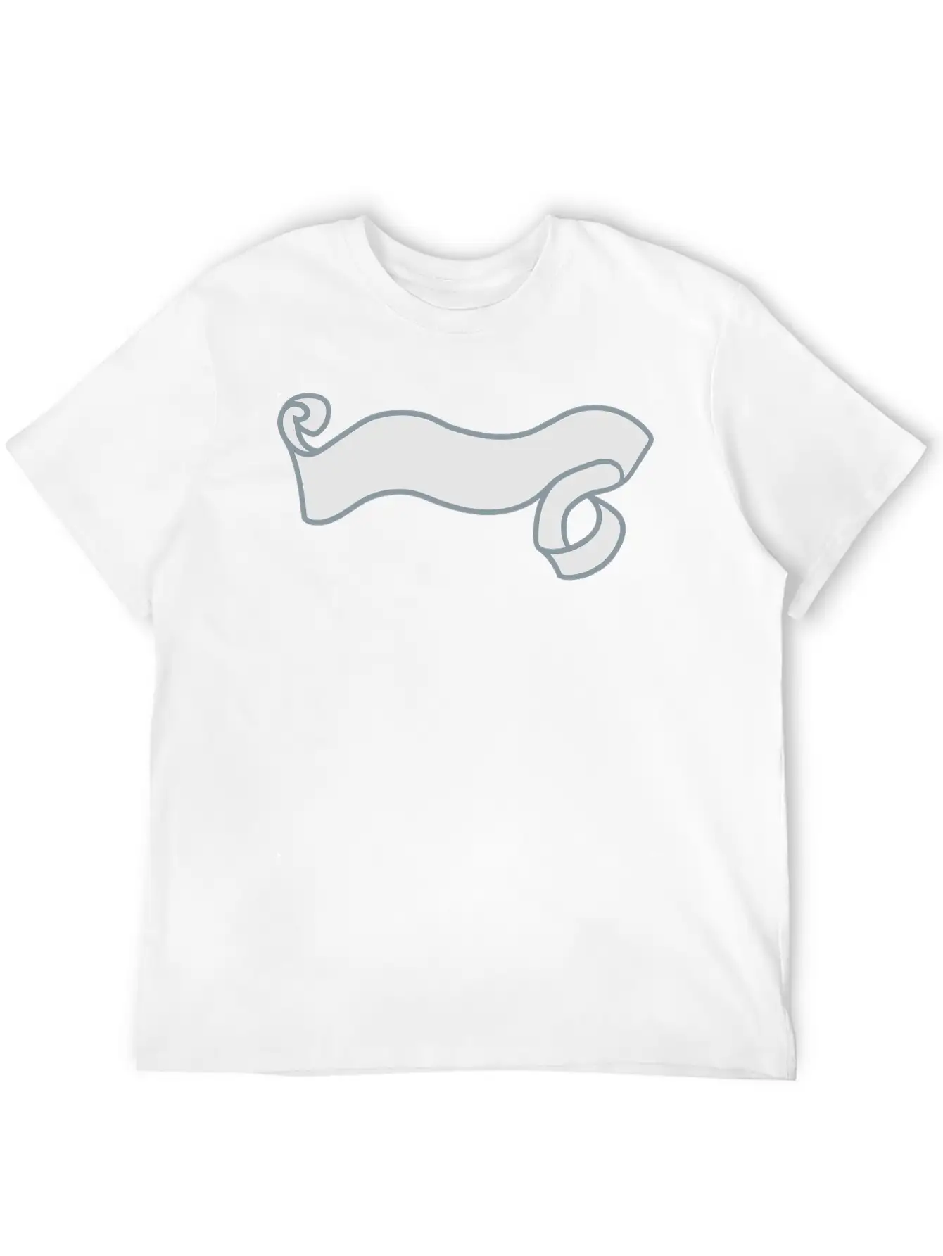 Paper Decorated Swirl Banner Design Logo Text Writ Unisex Casual T-Shirt – Clean Design For Daily Comfort