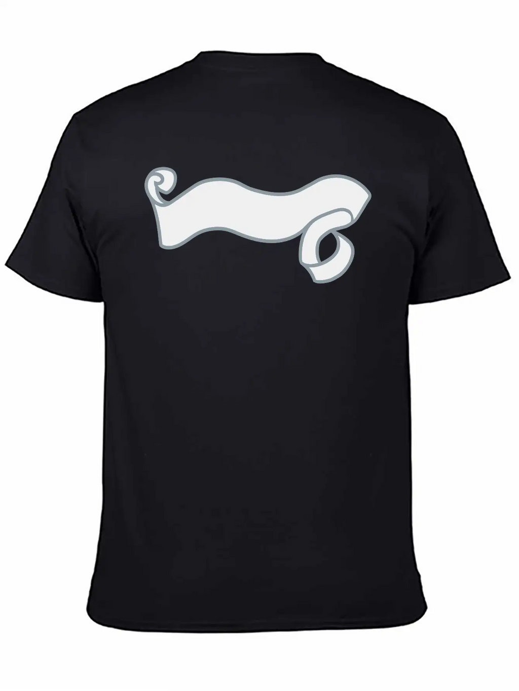 Paper Decorated Swirl Banner Design Logo Text Writ Unisex Casual T-Shirt – Clean Design For Daily Comfort