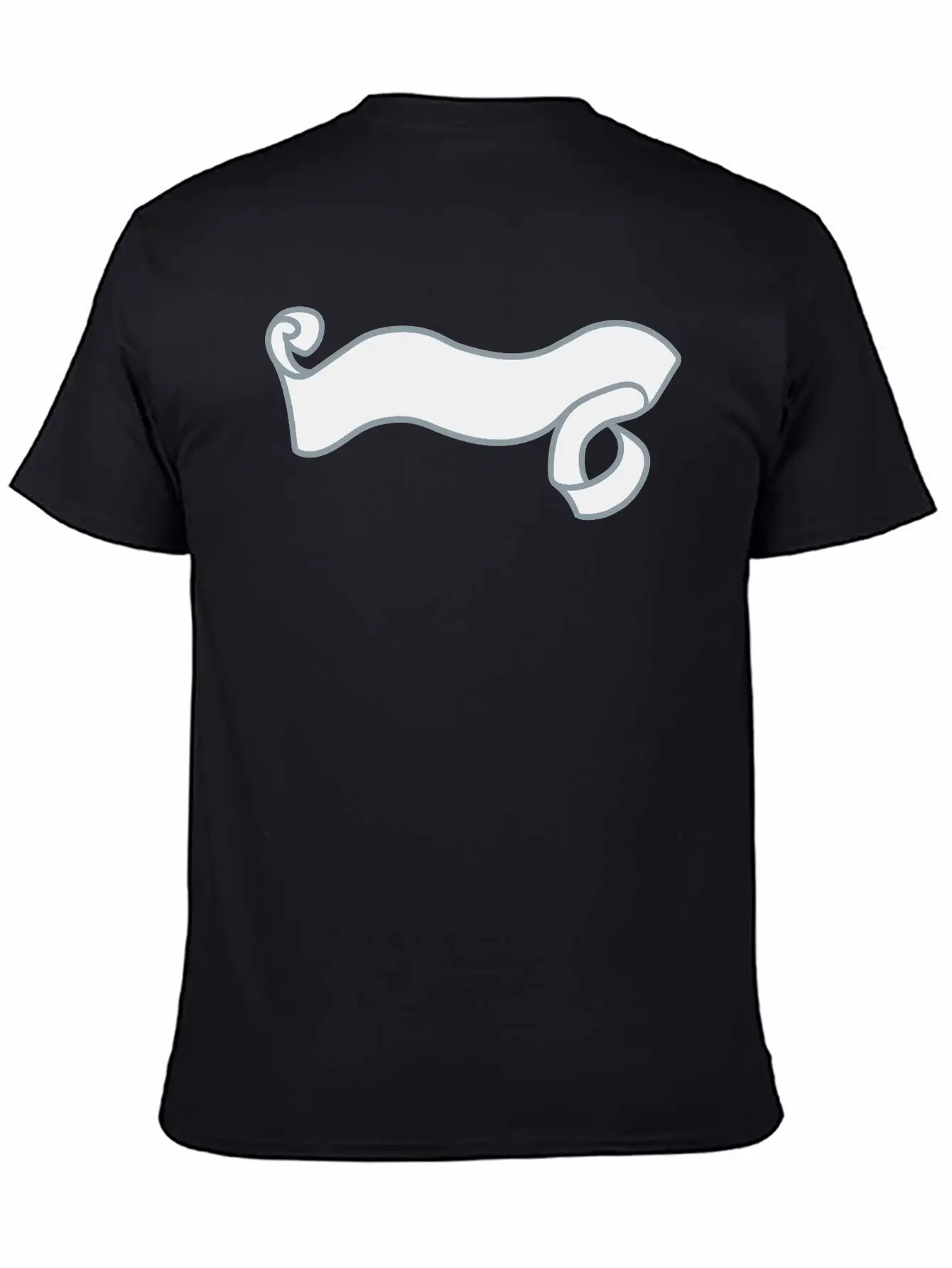 Paper Decorated Swirl Banner Design Logo Text Writ Unisex Casual T-Shirt – Clean Design For Daily Comfort