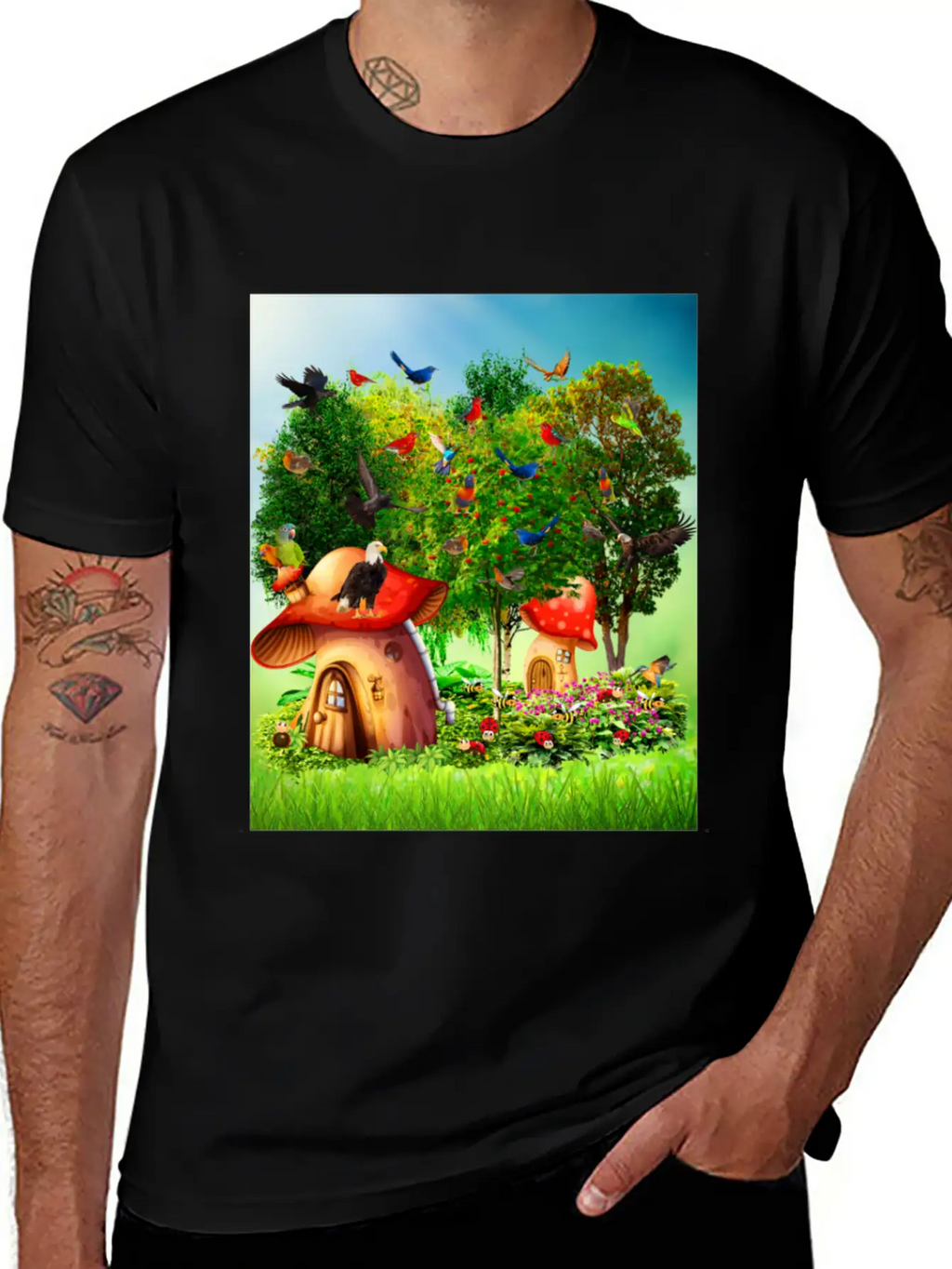 Paradise Forest Casual Graphic T-Shirt – Simple And Comfortable Daily Wear