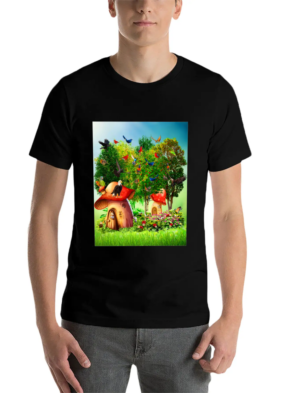 Paradise Forest Casual Graphic T-Shirt – Simple And Comfortable Daily Wear