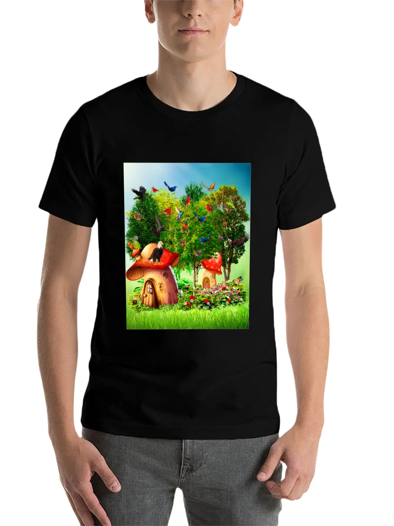 Paradise Forest Casual Graphic T-Shirt – Simple And Comfortable Daily Wear