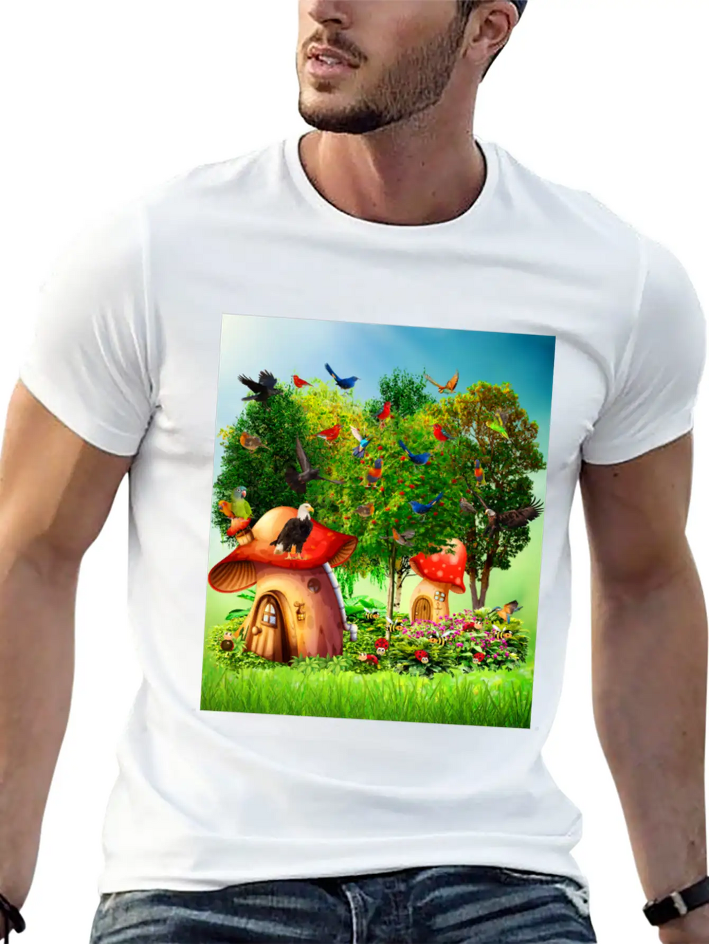 Paradise Forest Casual Graphic T-Shirt – Simple And Comfortable Daily Wear