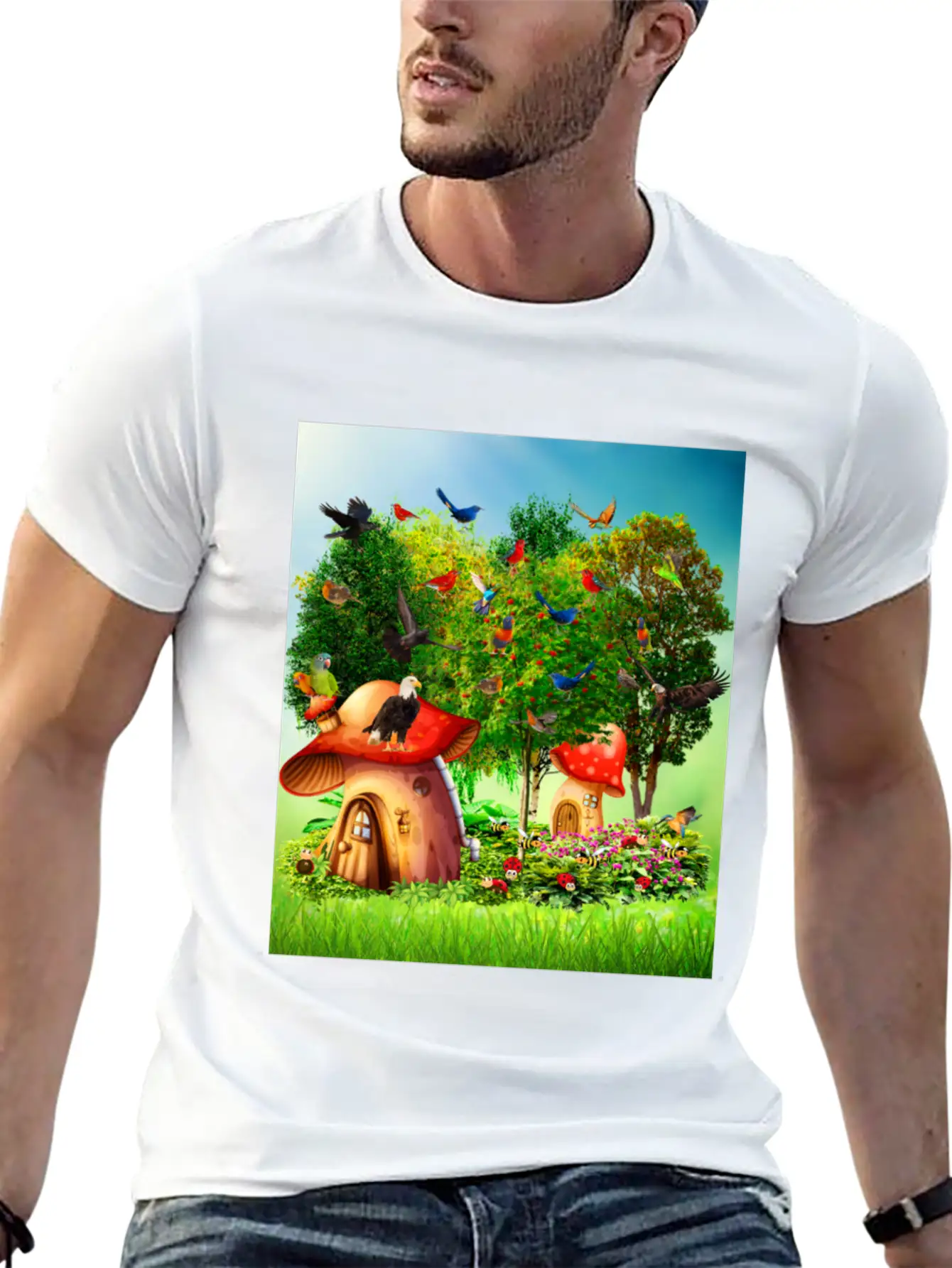 Paradise Forest Casual Graphic T-Shirt – Simple And Comfortable Daily Wear