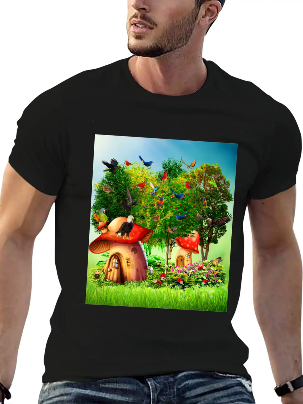 Paradise Forest Casual Graphic T-Shirt – Simple And Comfortable Daily Wear