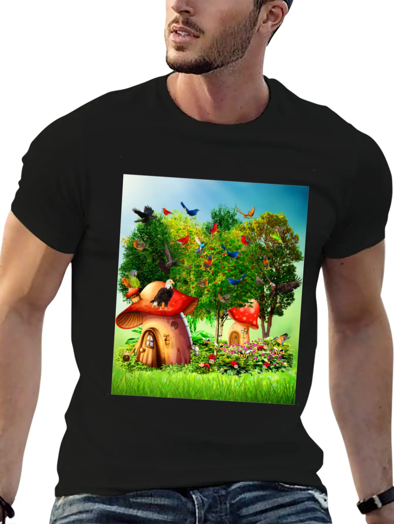 Paradise Forest Casual Graphic T-Shirt – Simple And Comfortable Daily Wear