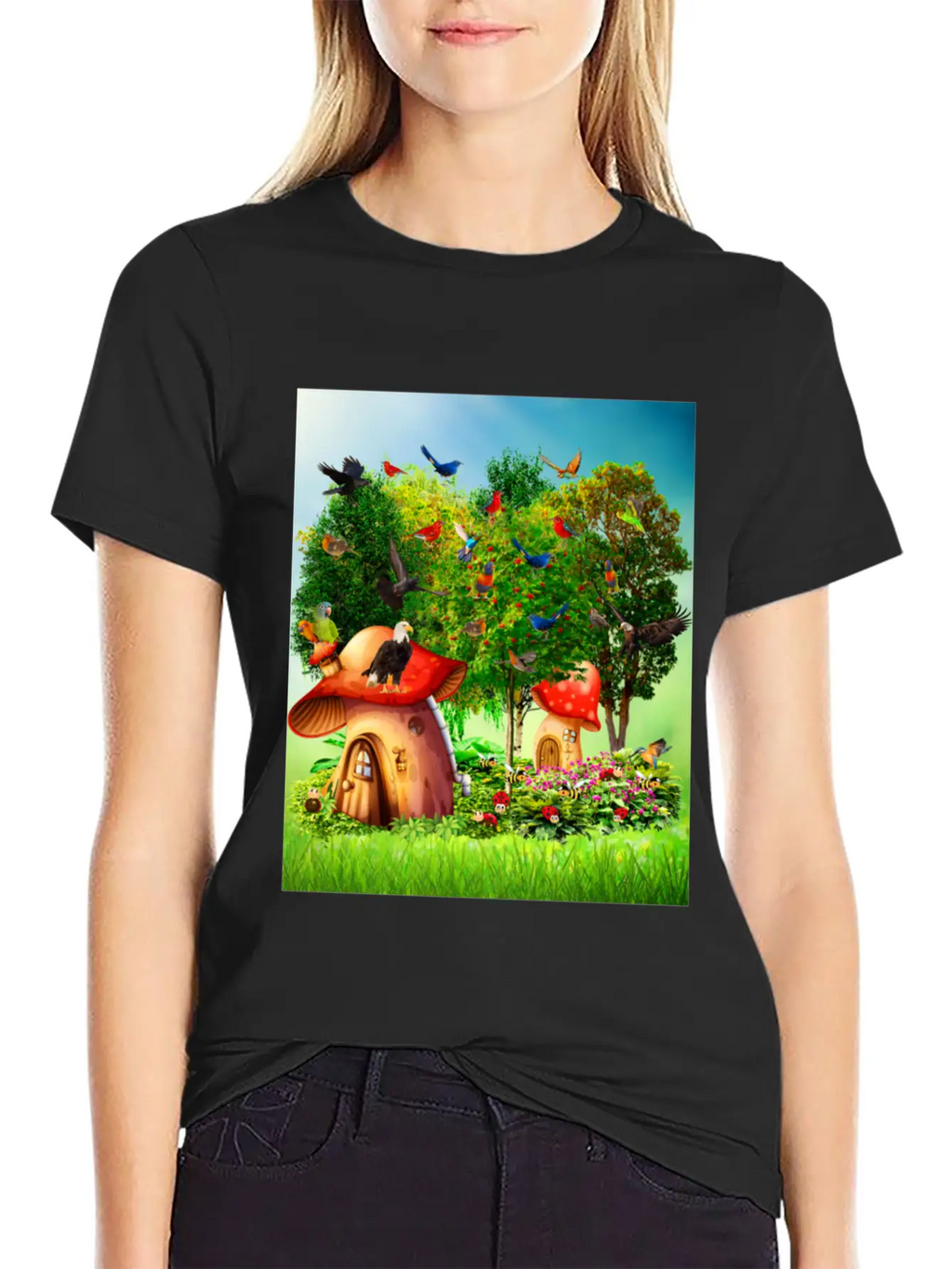 Paradise Forest Casual Graphic T-Shirt – Simple And Comfortable Daily Wear