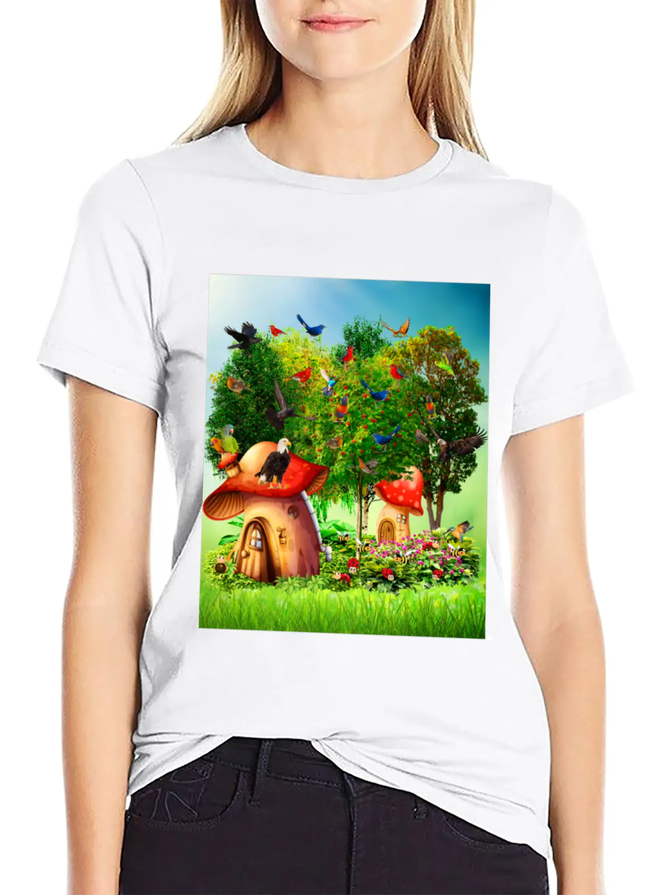 Paradise Forest Casual Graphic T-Shirt – Simple And Comfortable Daily Wear