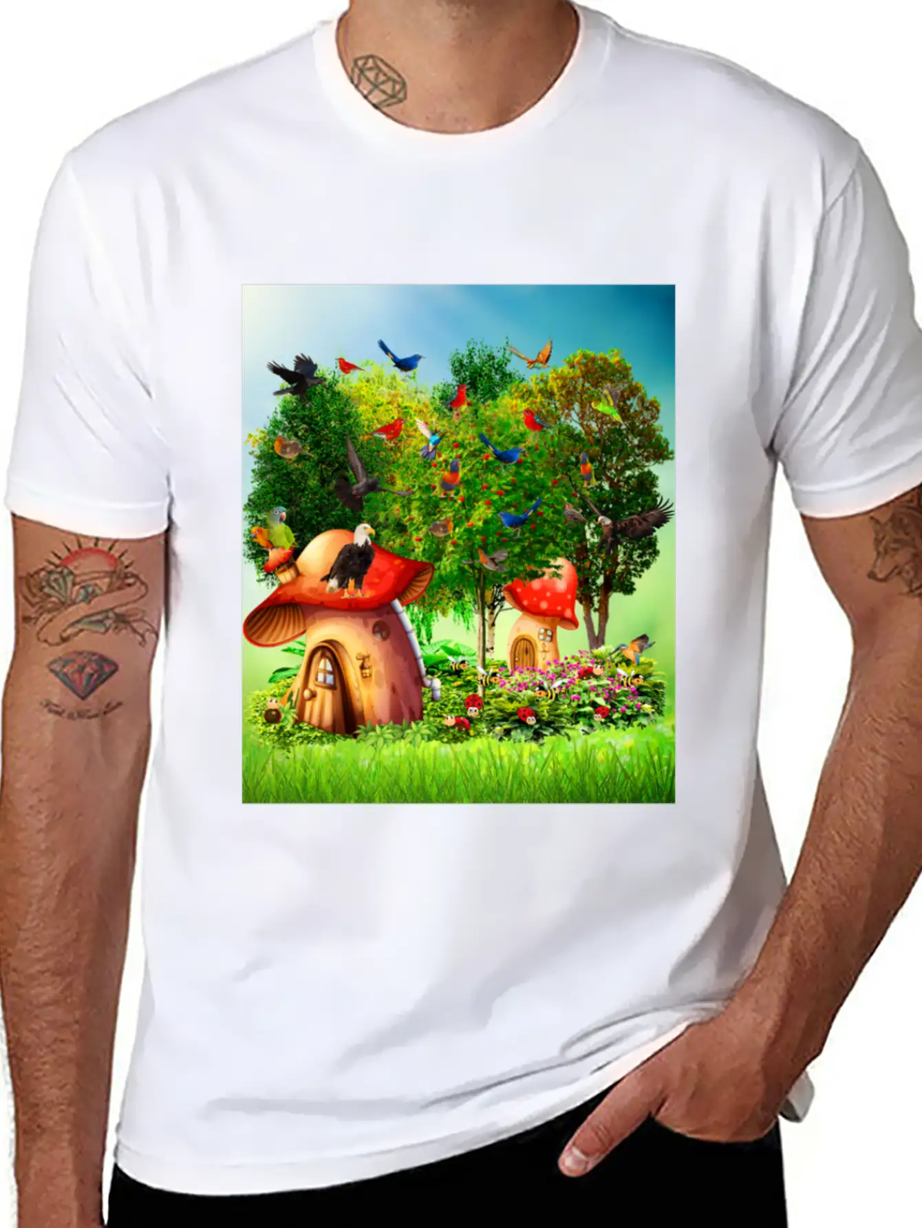 Paradise Forest Casual Graphic T-Shirt – Simple And Comfortable Daily Wear