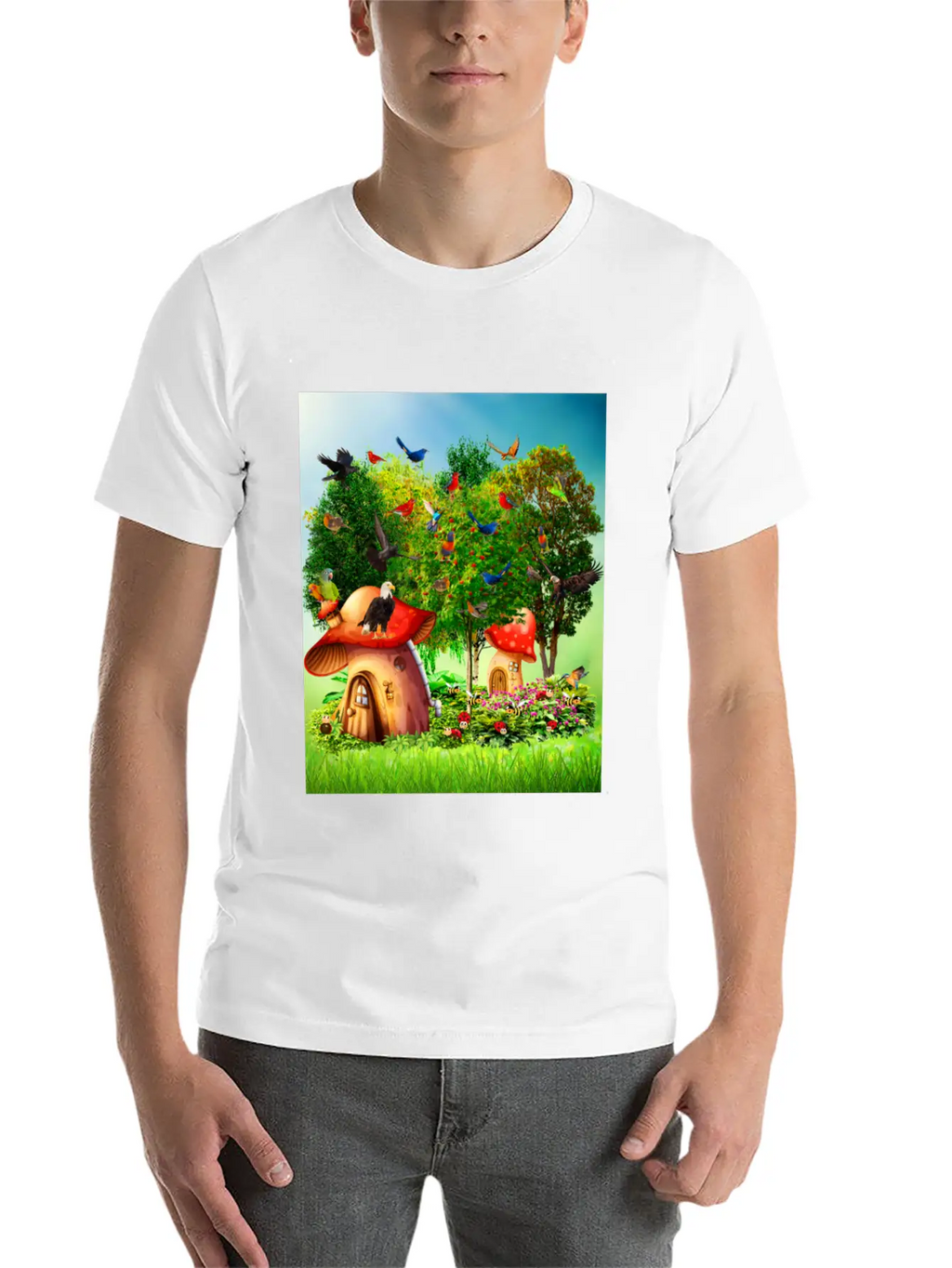Paradise Forest Casual Graphic T-Shirt – Simple And Comfortable Daily Wear