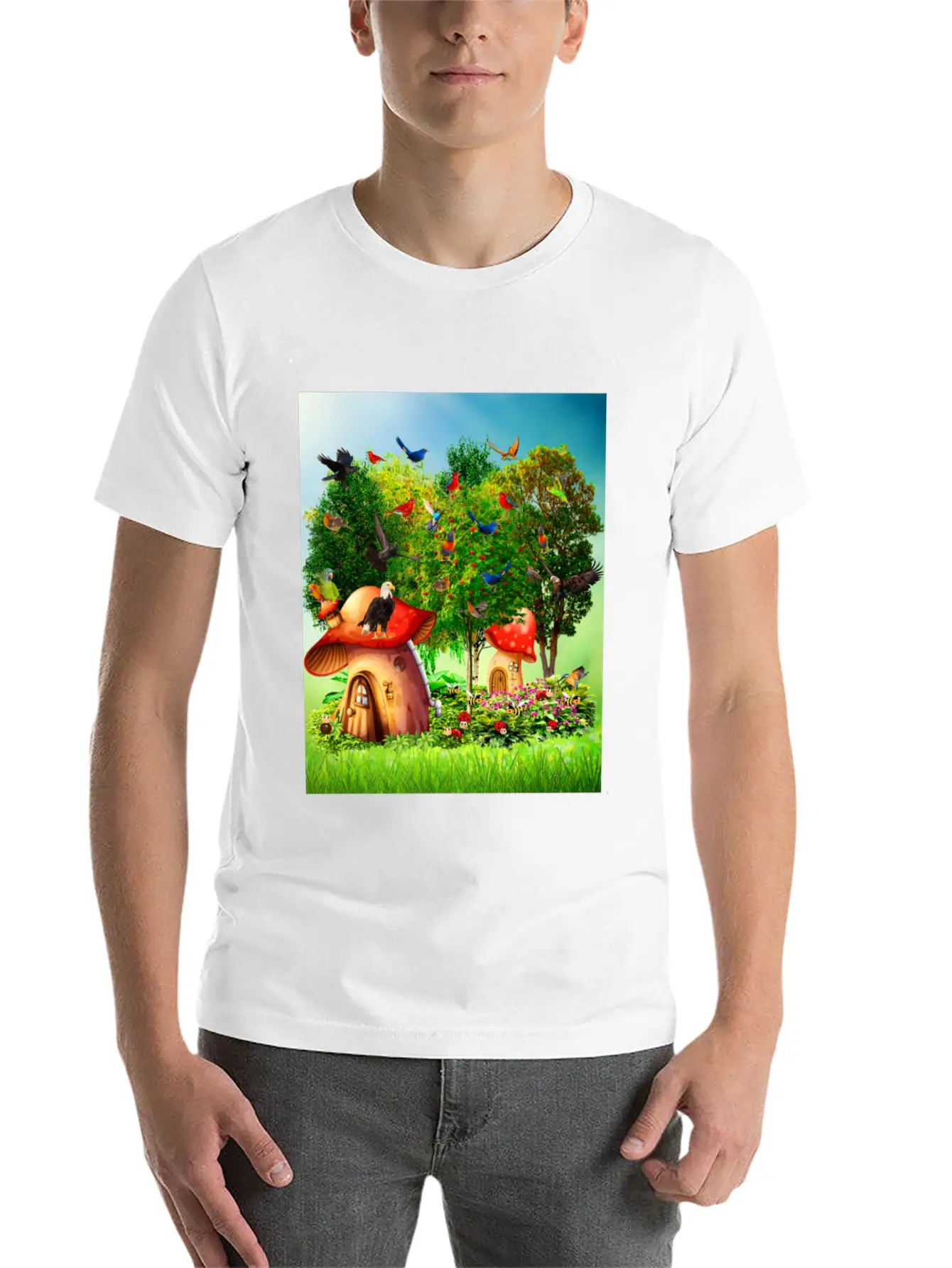Paradise Forest Casual Graphic T-Shirt – Simple And Comfortable Daily Wear