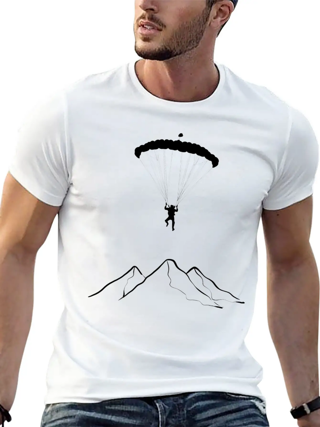 Paragliding Mountains Mountaineer Gift Unisex Casual T-Shirt – Clean Design For Daily Comfort