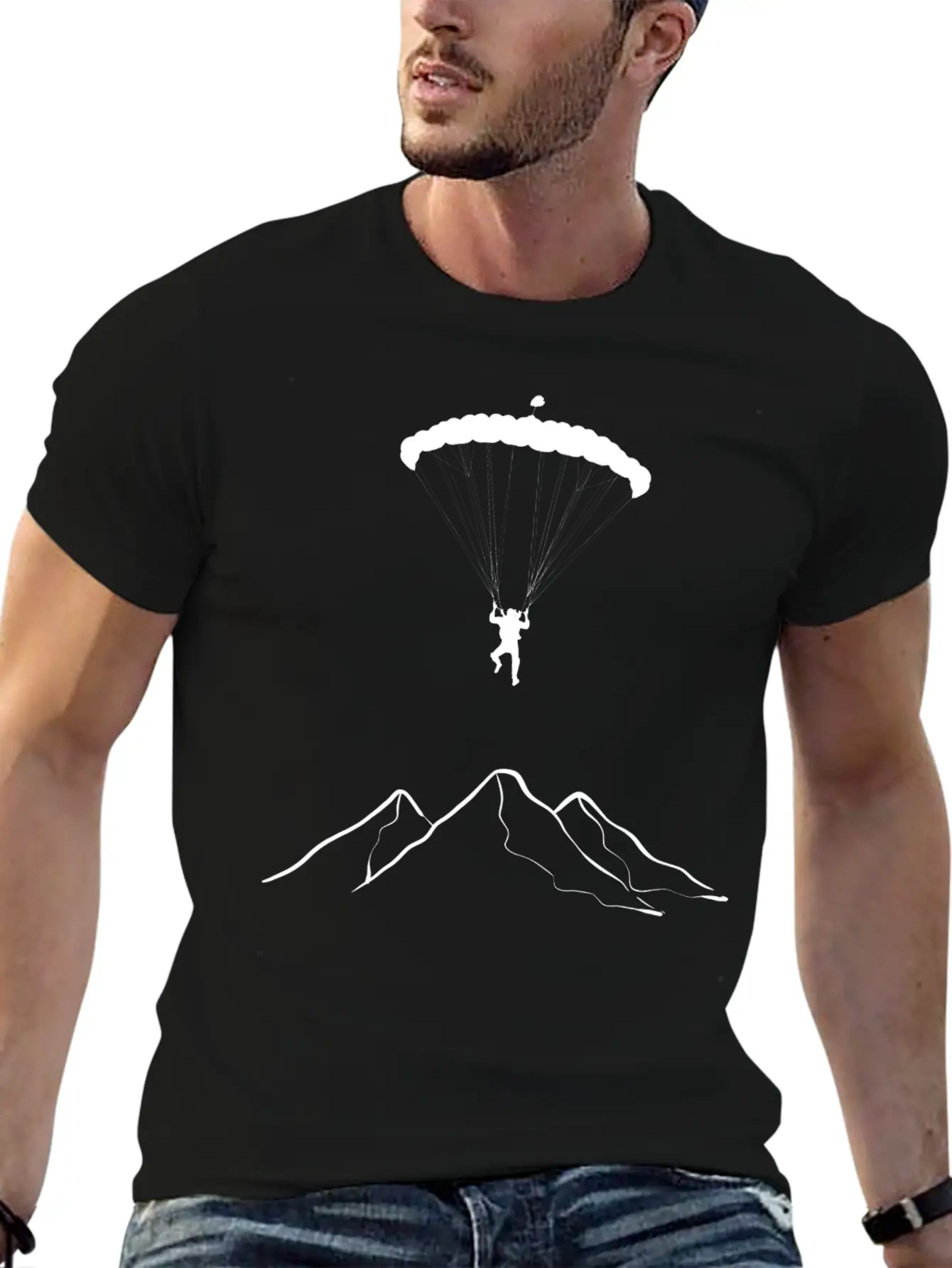 Paragliding Mountains Mountaineer Gift Unisex Casual T-Shirt – Clean Design For Daily Comfort