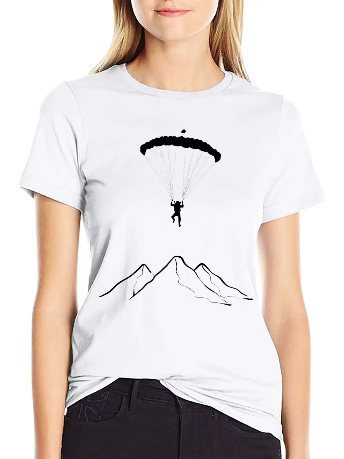 Paragliding Mountains Mountaineer Gift Unisex Casual T-Shirt – Clean Design For Daily Comfort