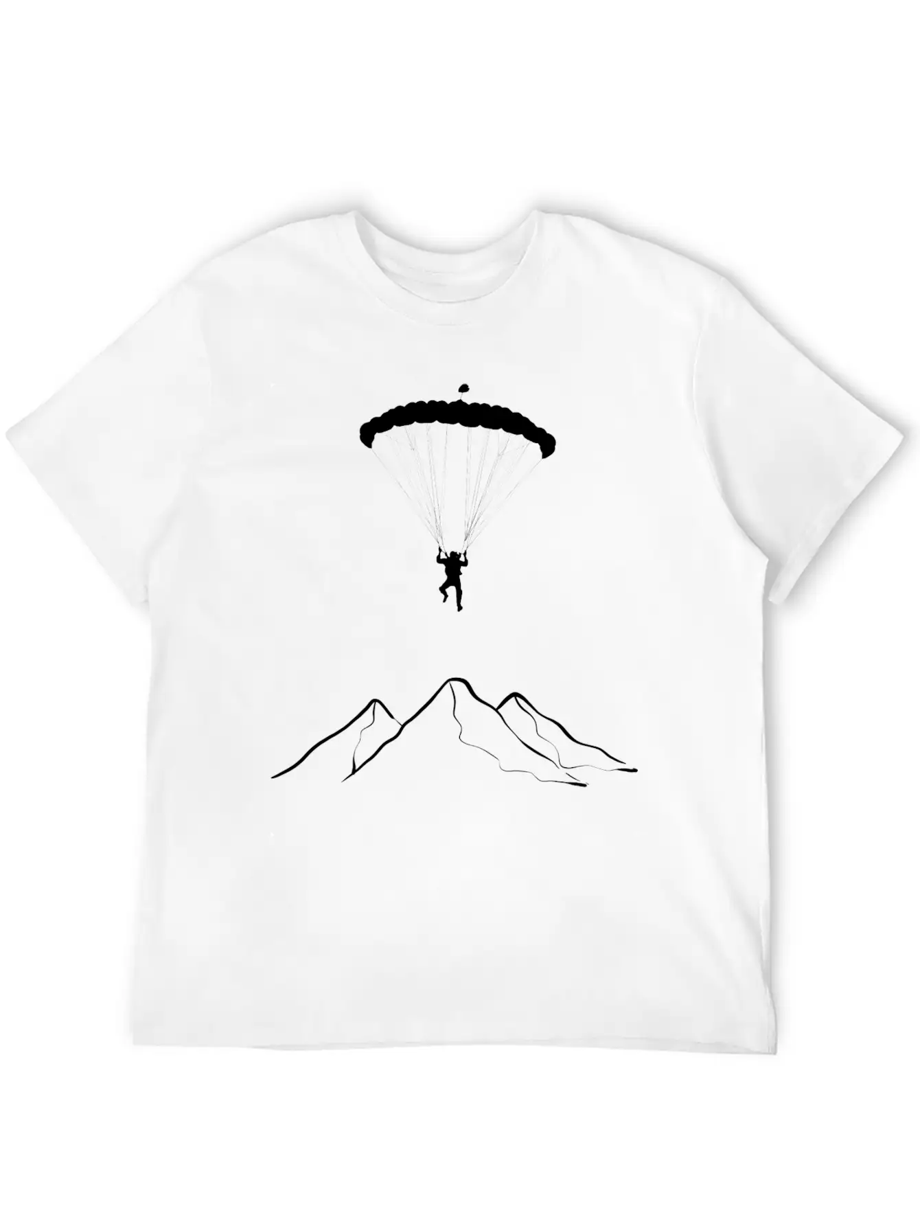 Paragliding Mountains Mountaineer Gift Unisex Casual T-Shirt – Clean Design For Daily Comfort