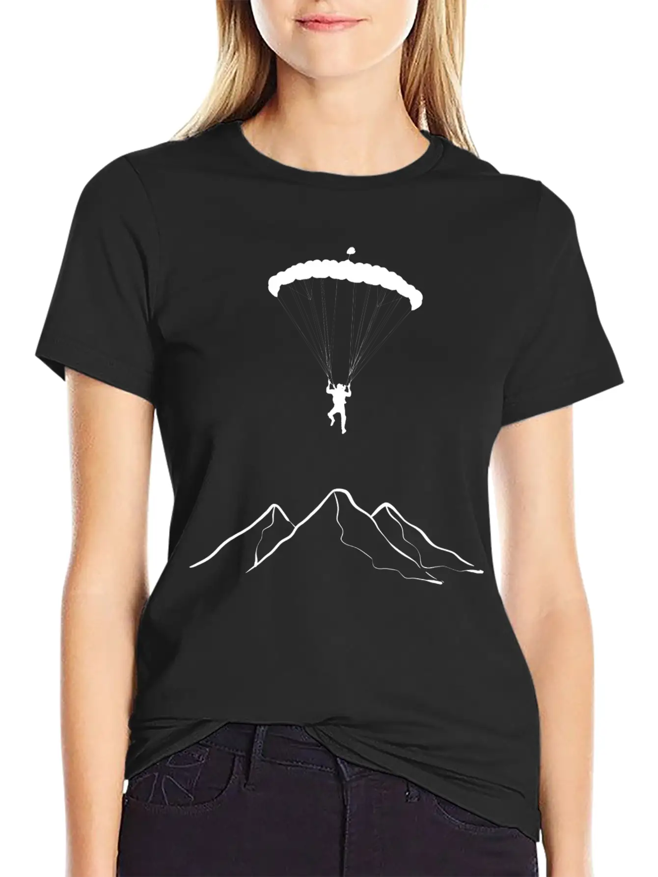 Paragliding Mountains Mountaineer Gift Unisex Casual T-Shirt – Clean Design For Daily Comfort