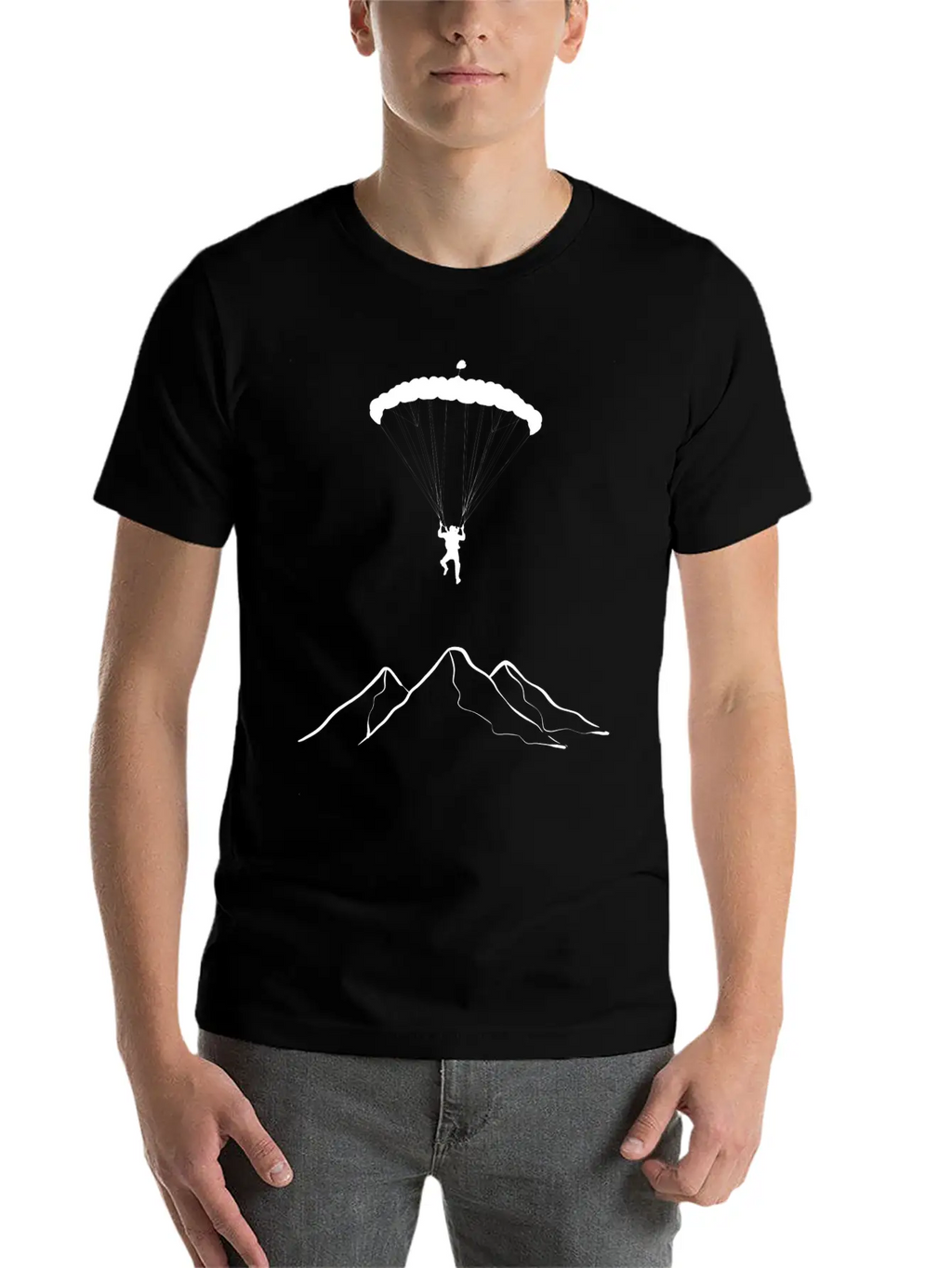 Paragliding Mountains Mountaineer Gift Unisex Casual T-Shirt – Clean Design For Daily Comfort