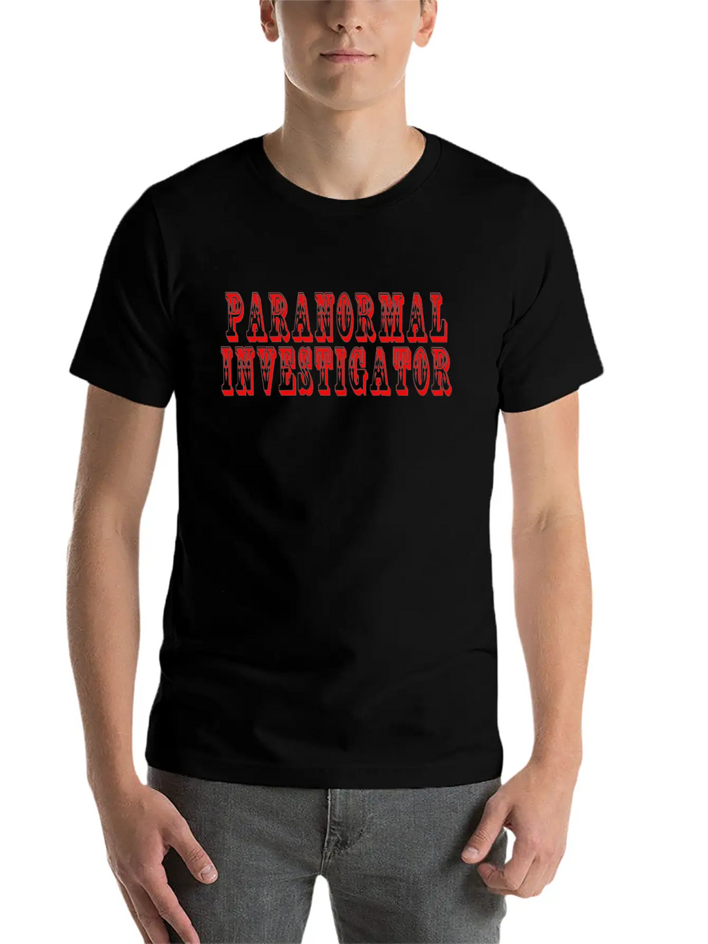 Paranormal Creepy Ghost Hunter Unisex Casual T-Shirt – Clean Design For Daily Comfort