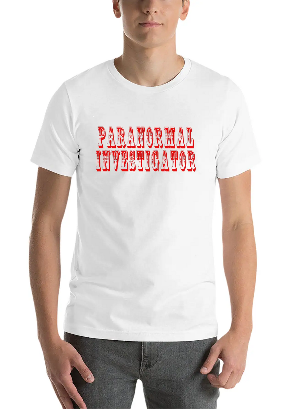 Paranormal Creepy Ghost Hunter Unisex Casual T-Shirt – Clean Design For Daily Comfort
