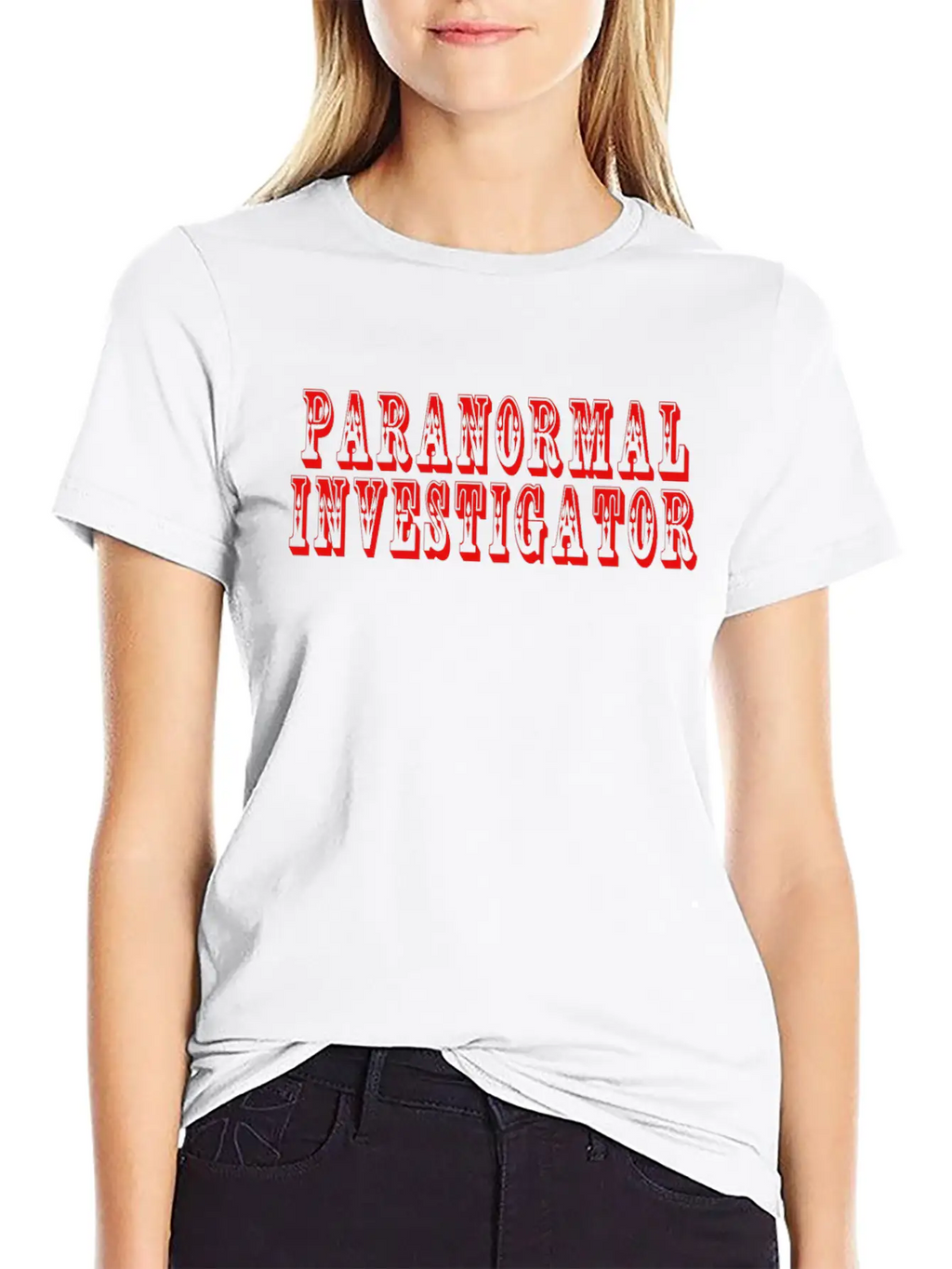 Paranormal Creepy Ghost Hunter Unisex Casual T-Shirt – Clean Design For Daily Comfort