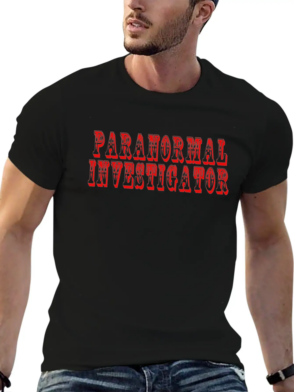 Paranormal Creepy Ghost Hunter Unisex Casual T-Shirt – Clean Design For Daily Comfort