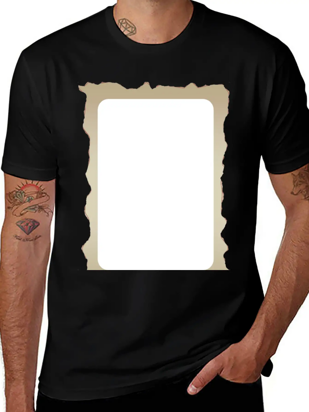 Parchment Border 1 Unisex Short Sleeve Soft Cotton T-Shirt – Casual Everyday Wear
