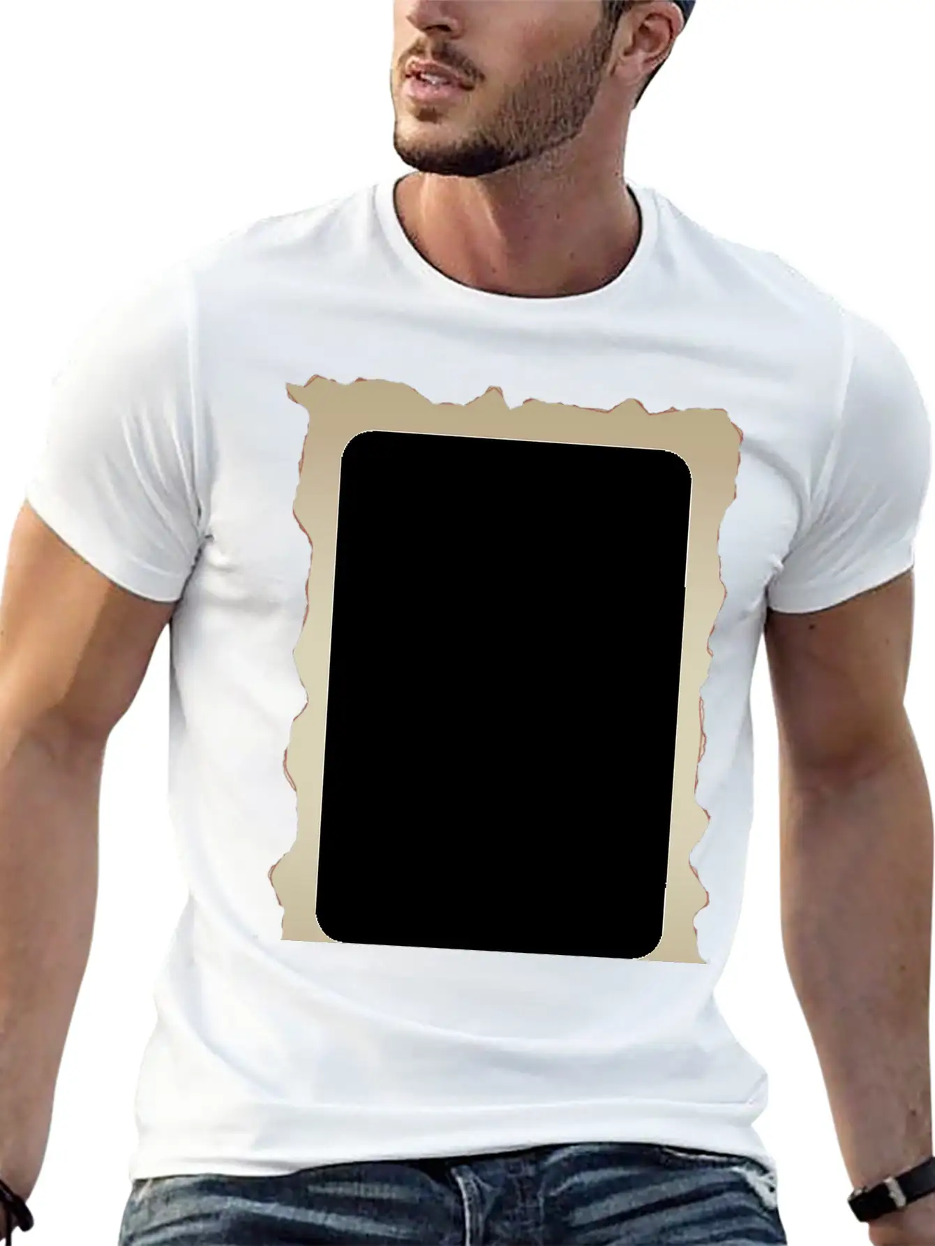 Parchment Border 1 Unisex Short Sleeve Soft Cotton T-Shirt – Casual Everyday Wear