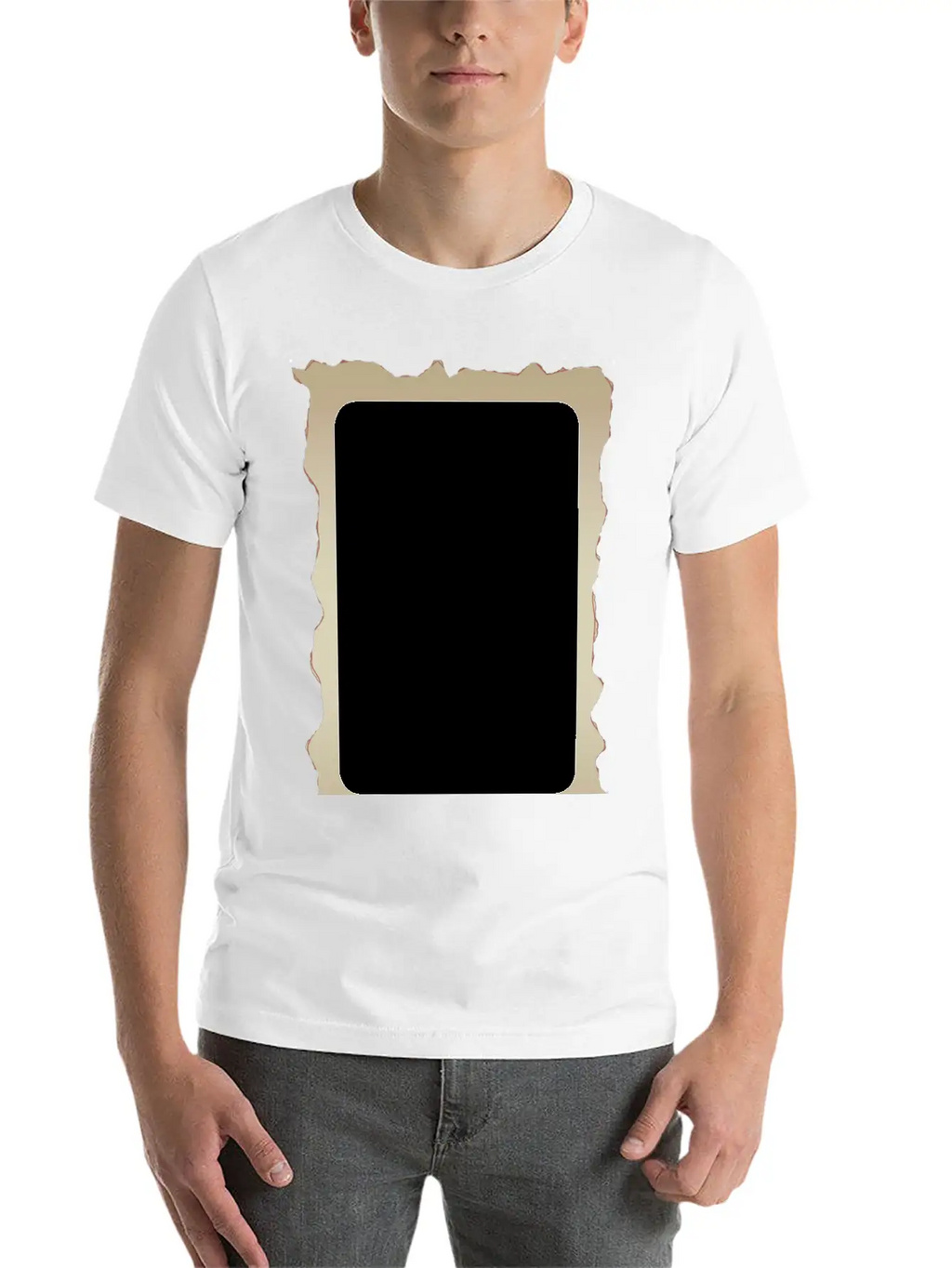 Parchment Border 1 Unisex Short Sleeve Soft Cotton T-Shirt – Casual Everyday Wear