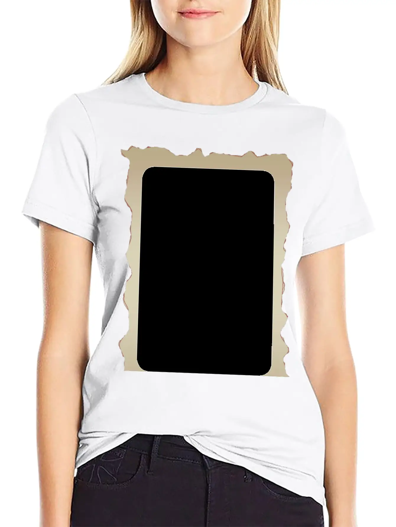 Parchment Border 1 Unisex Short Sleeve Soft Cotton T-Shirt – Casual Everyday Wear