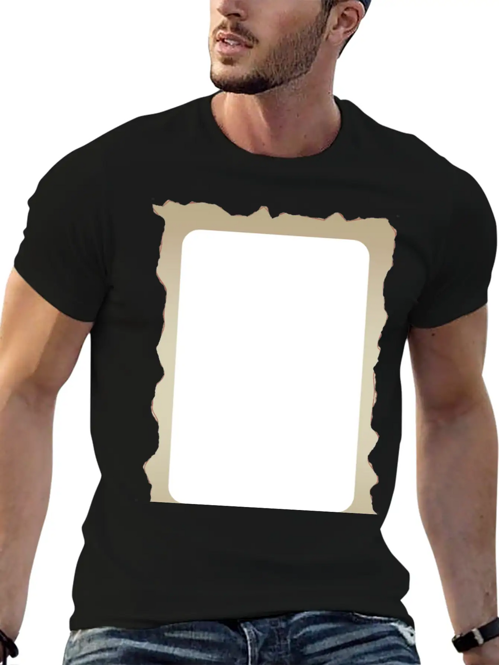 Parchment Border 1 Unisex Short Sleeve Soft Cotton T-Shirt – Casual Everyday Wear