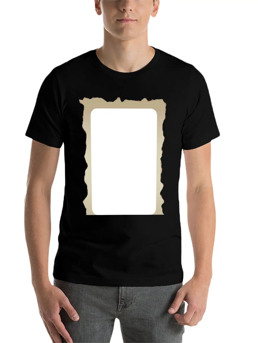 Parchment Border 1 Unisex Short Sleeve Soft Cotton T-Shirt – Casual Everyday Wear