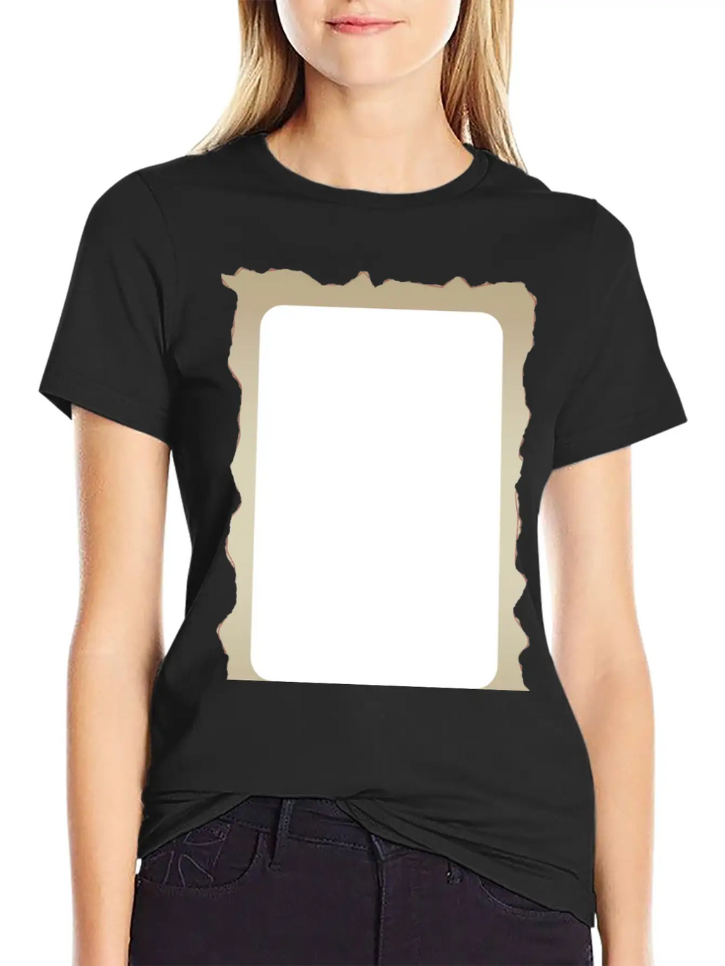 Parchment Border 1 Unisex Short Sleeve Soft Cotton T-Shirt – Casual Everyday Wear