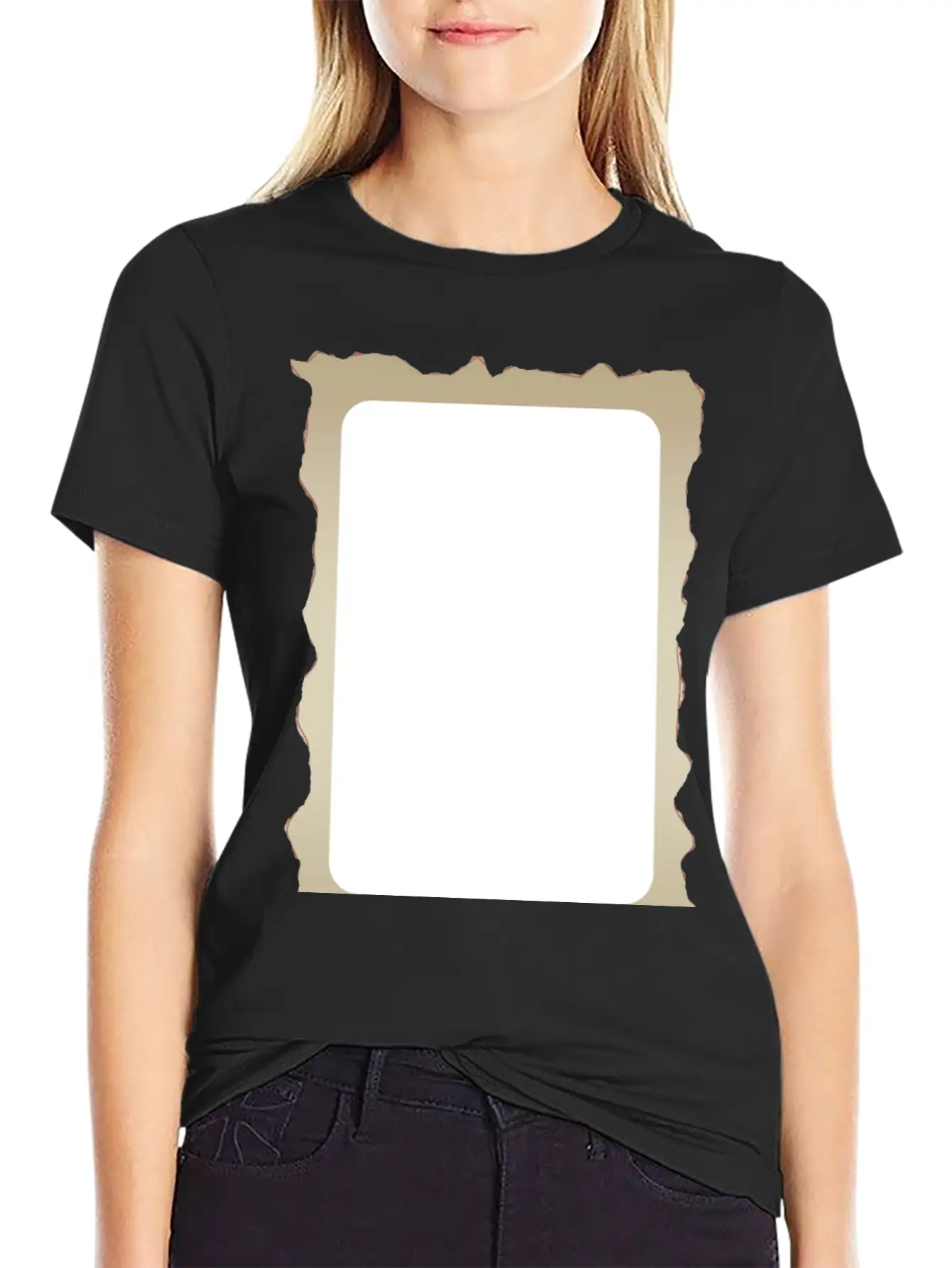 Parchment Border 1 Unisex Short Sleeve Soft Cotton T-Shirt – Casual Everyday Wear