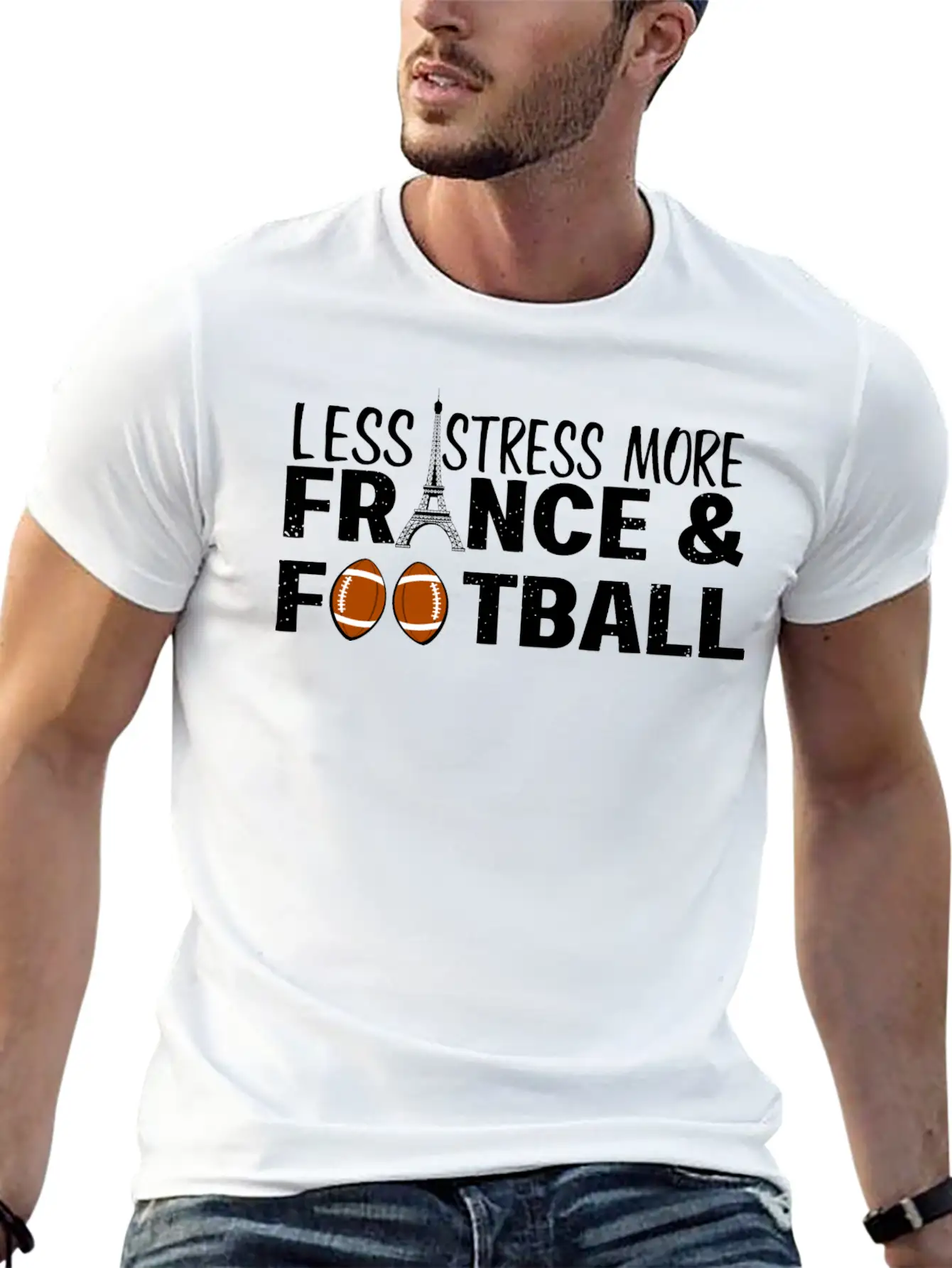 Paris France Eiffel Tower City Traveling Stress Fo Stylish Everyday T-Shirt – Unisex Basic Cotton Tee
