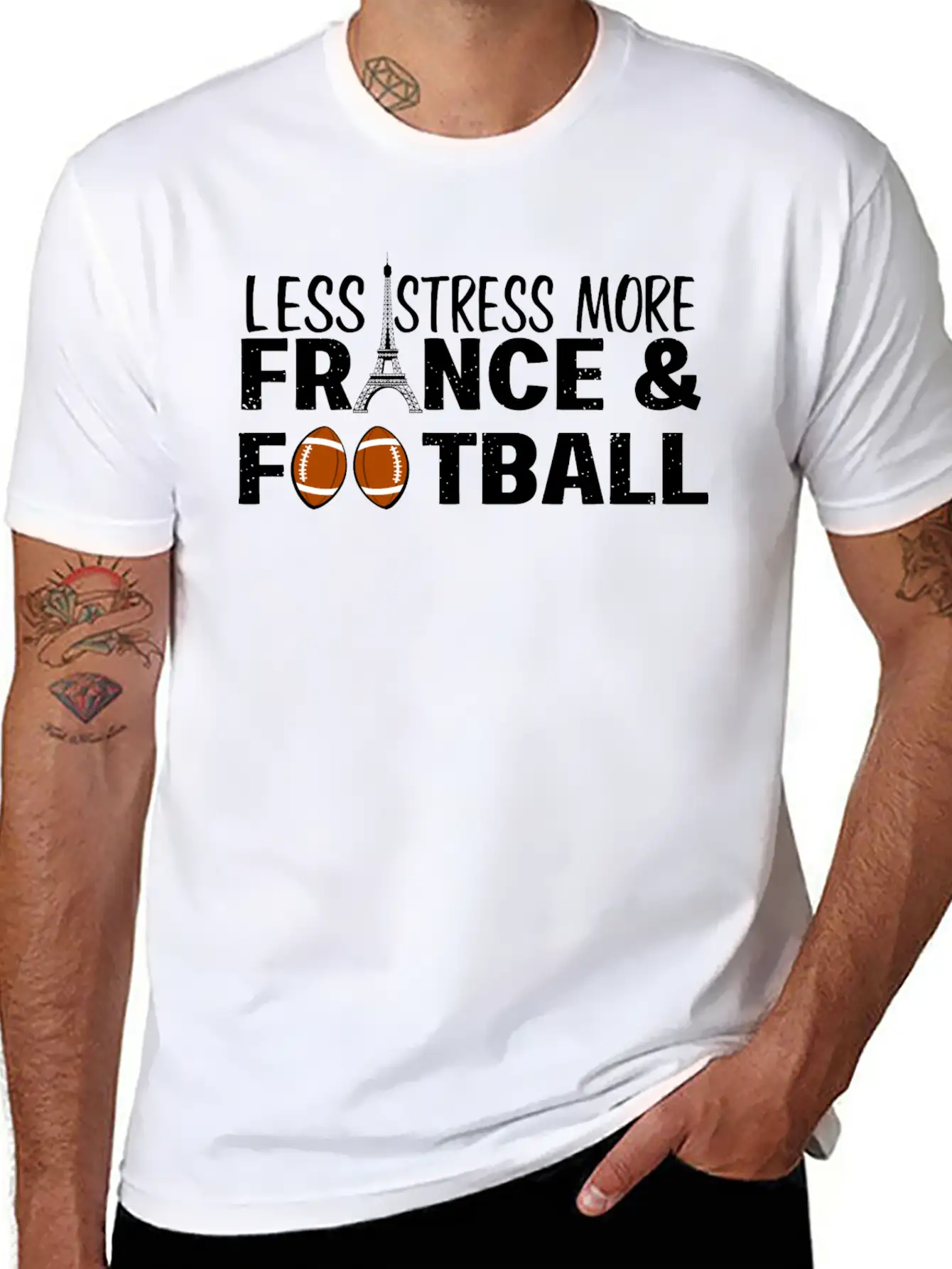 Paris France Eiffel Tower City Traveling Stress Fo Stylish Everyday T-Shirt – Unisex Basic Cotton Tee