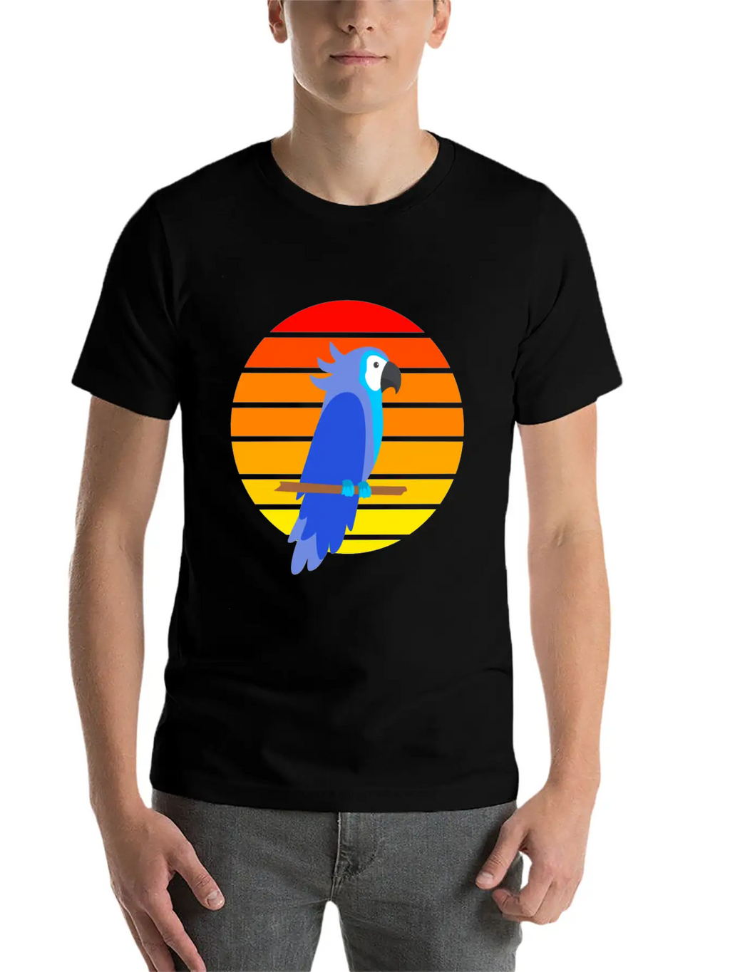 Parrot Sunset Unisex Short Sleeve Soft Cotton T-Shirt – Casual Everyday Wear