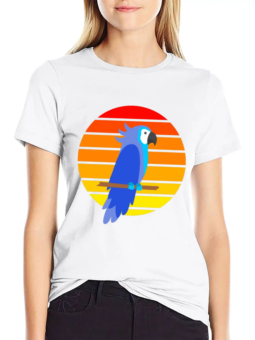 Parrot Sunset Unisex Short Sleeve Soft Cotton T-Shirt – Casual Everyday Wear