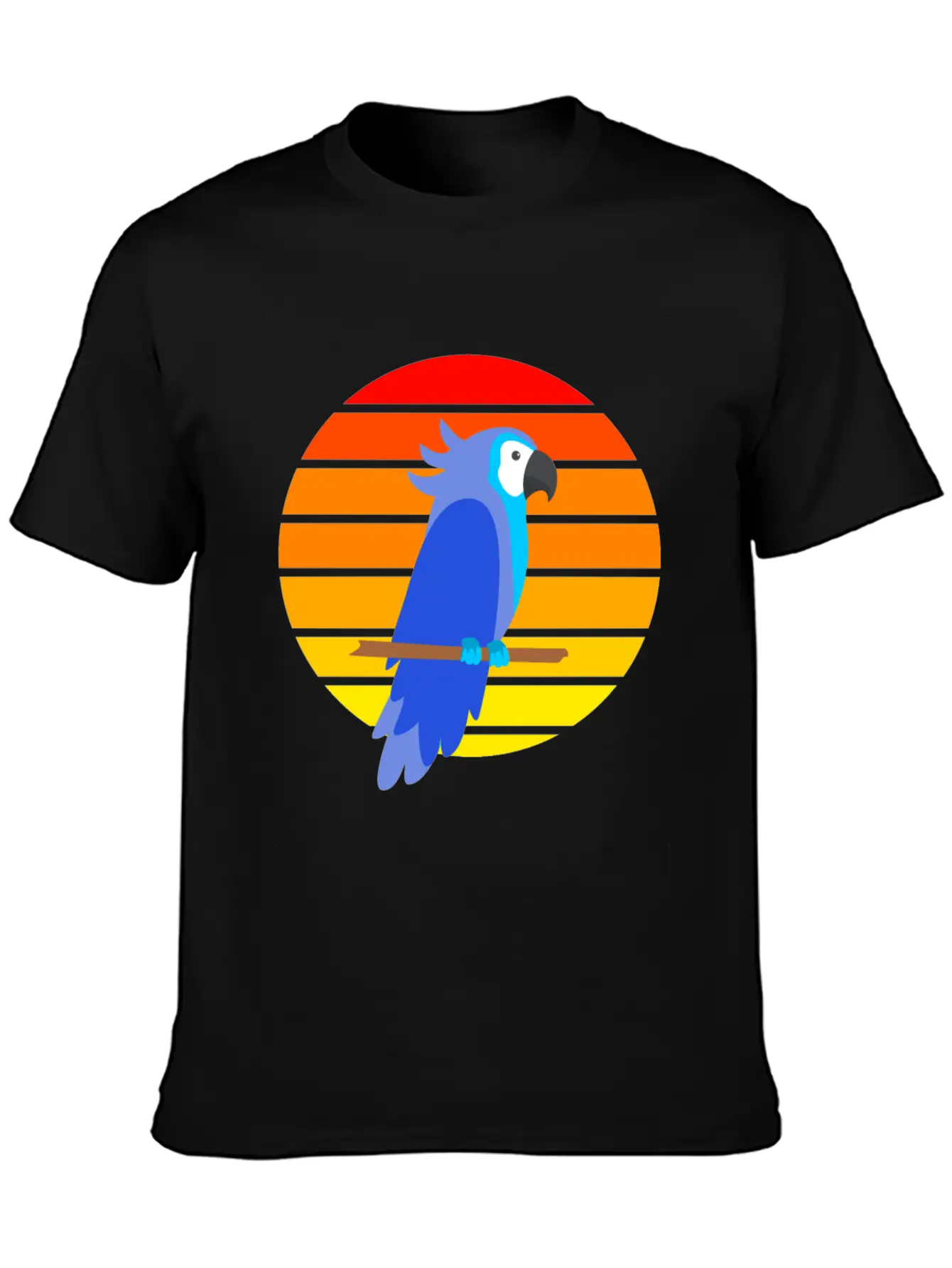 Parrot Sunset Unisex Short Sleeve Soft Cotton T-Shirt – Casual Everyday Wear