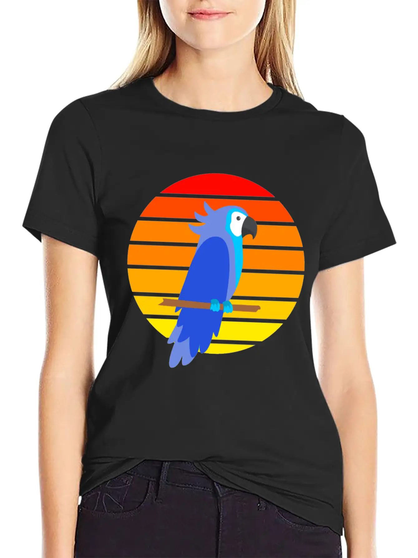 Parrot Sunset Unisex Short Sleeve Soft Cotton T-Shirt – Casual Everyday Wear