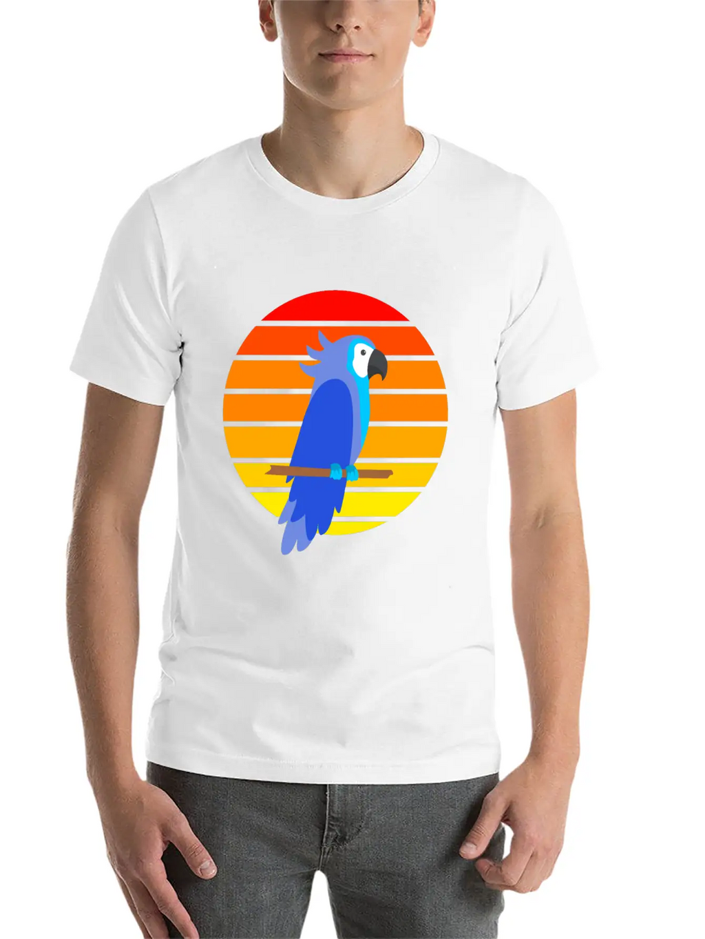Parrot Sunset Unisex Short Sleeve Soft Cotton T-Shirt – Casual Everyday Wear