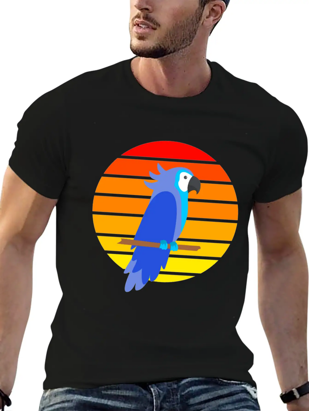 Parrot Sunset Unisex Short Sleeve Soft Cotton T-Shirt – Casual Everyday Wear