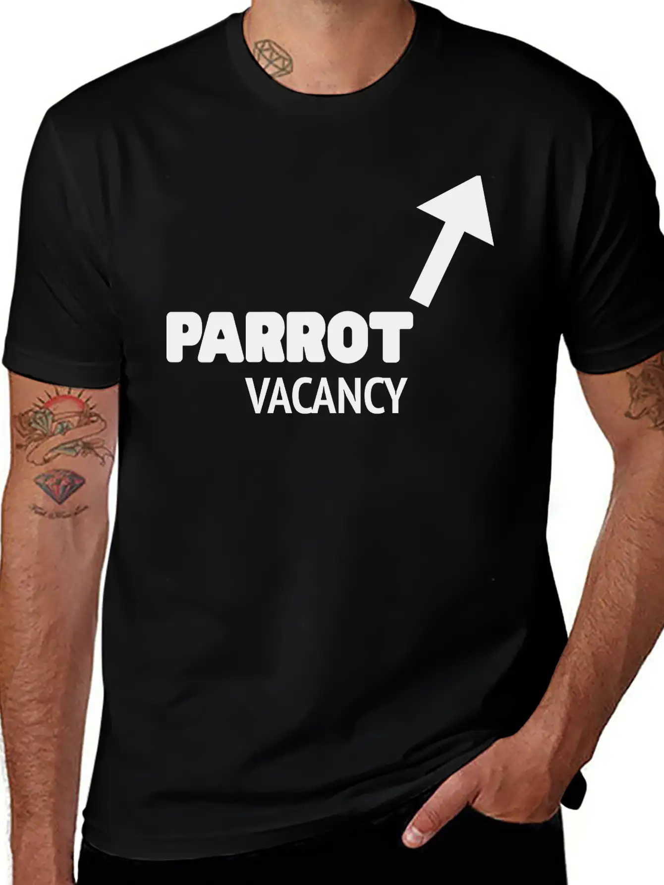 Parrot Vacancy - Pirate Unisex Casual T-Shirt – Clean Design For Daily Comfort
