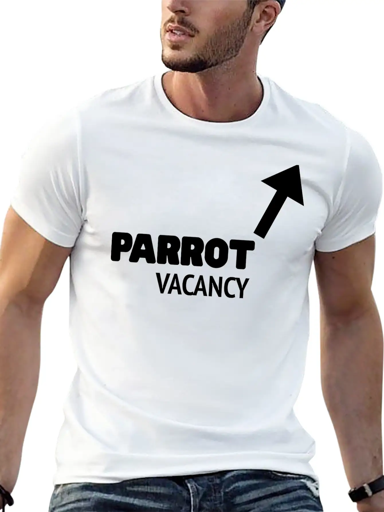 Parrot Vacancy - Pirate Unisex Casual T-Shirt – Clean Design For Daily Comfort