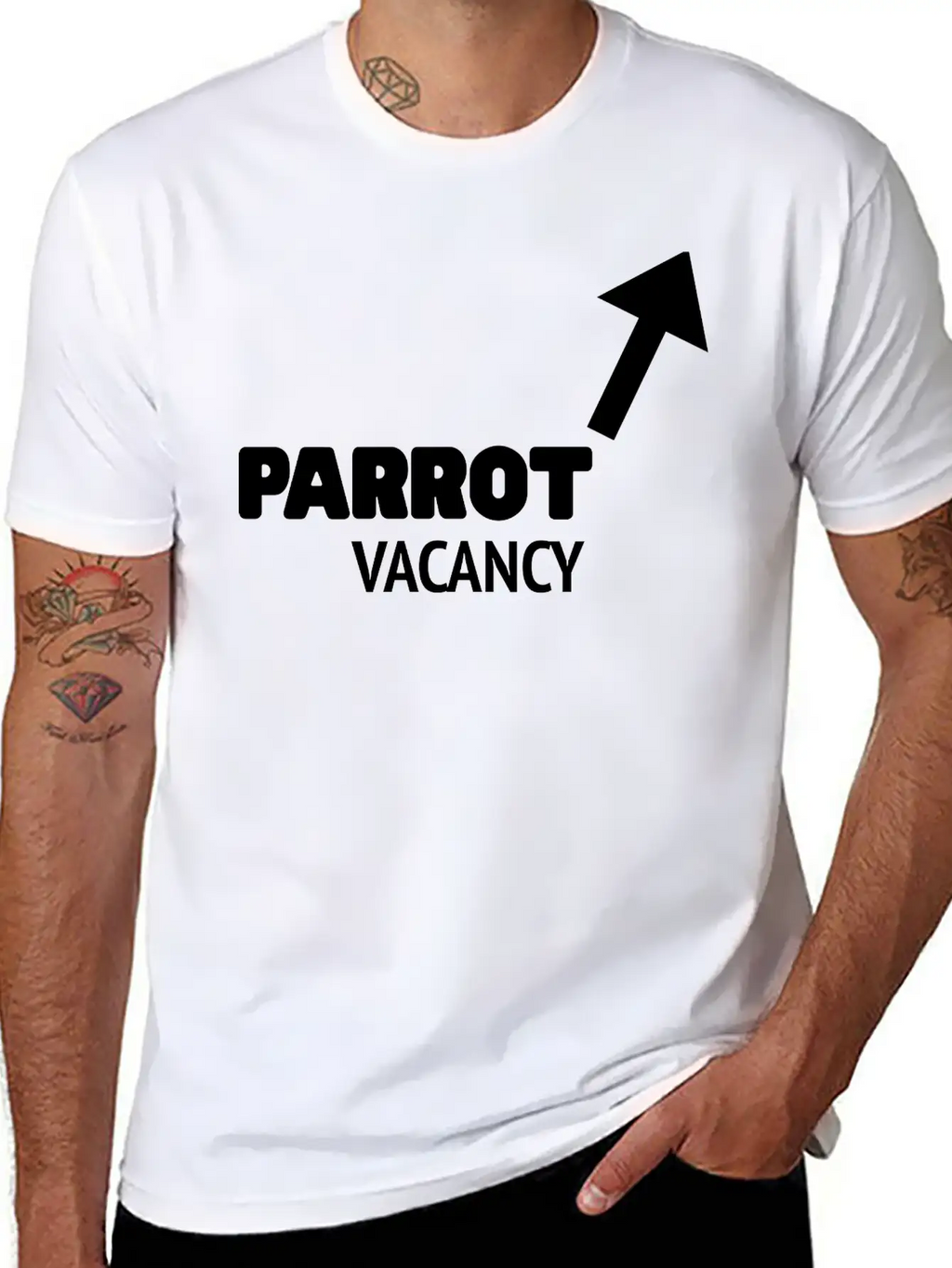 Parrot Vacancy - Pirate Unisex Casual T-Shirt – Clean Design For Daily Comfort