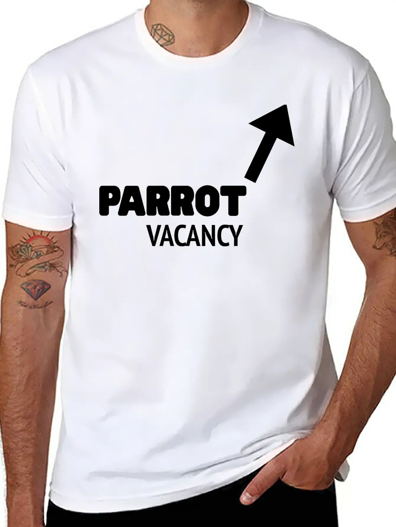 Parrot Vacancy - Pirate Unisex Casual T-Shirt – Clean Design For Daily Comfort