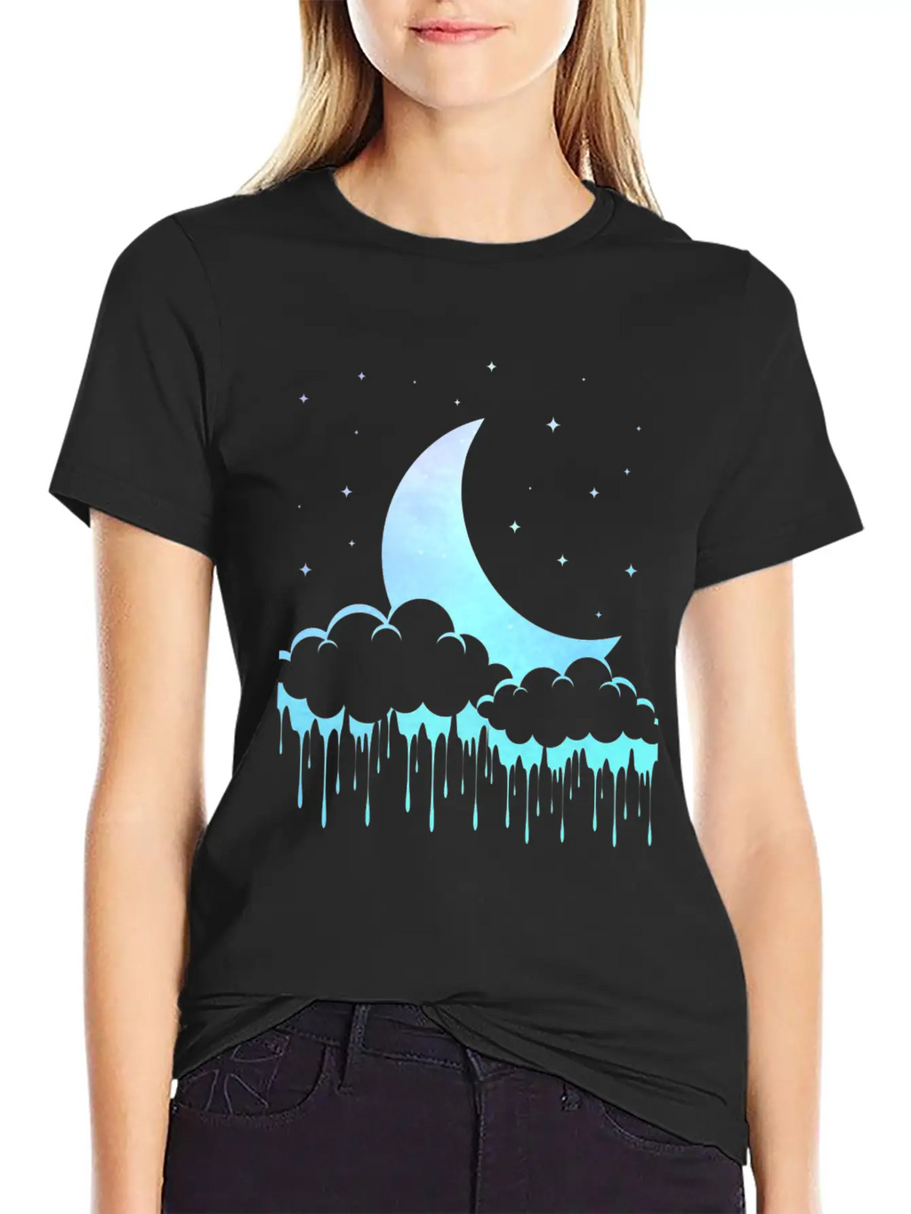 Pastel Goth Moon Aesthetic Unisex Casual T-Shirt – Clean Design For Daily Comfort