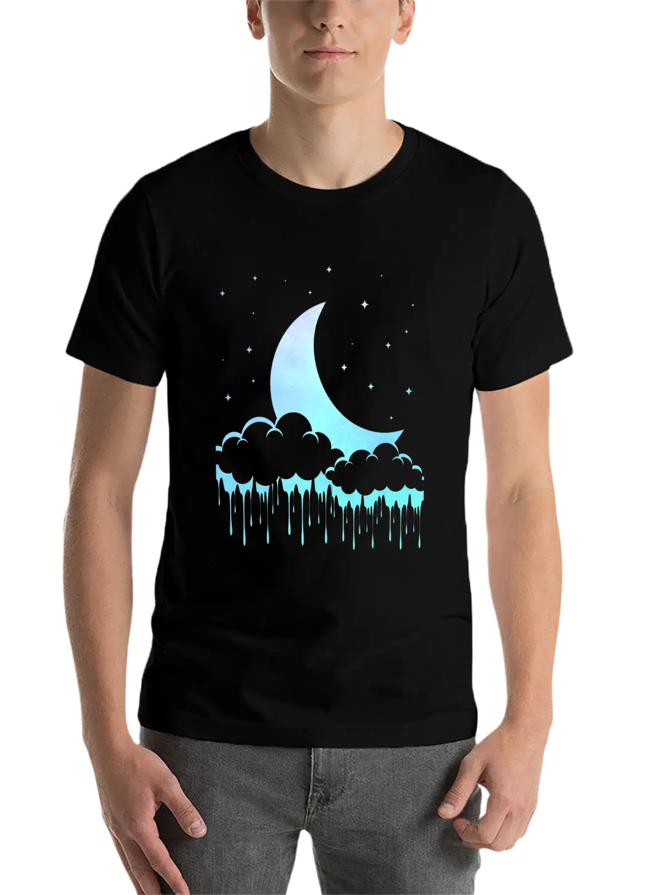Pastel Goth Moon Aesthetic Unisex Casual T-Shirt – Clean Design For Daily Comfort