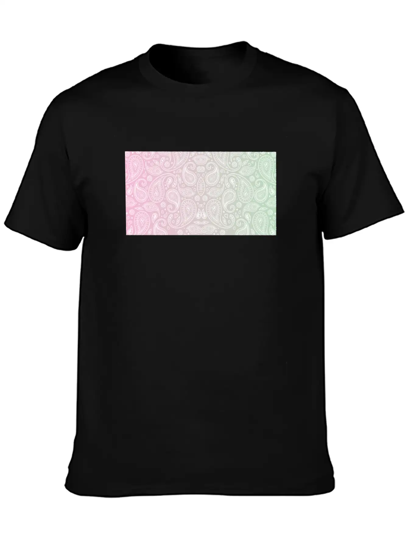 Pastel Paisley Bandana Unisex Casual T-Shirt – Clean Design For Daily Comfort