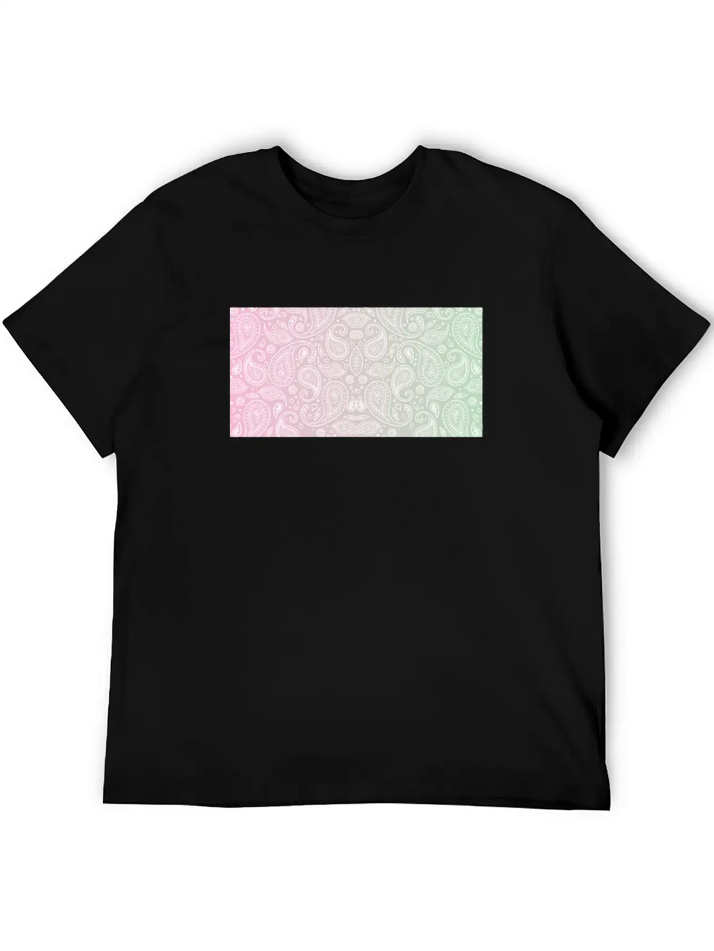 Pastel Paisley Bandana Unisex Casual T-Shirt – Clean Design For Daily Comfort